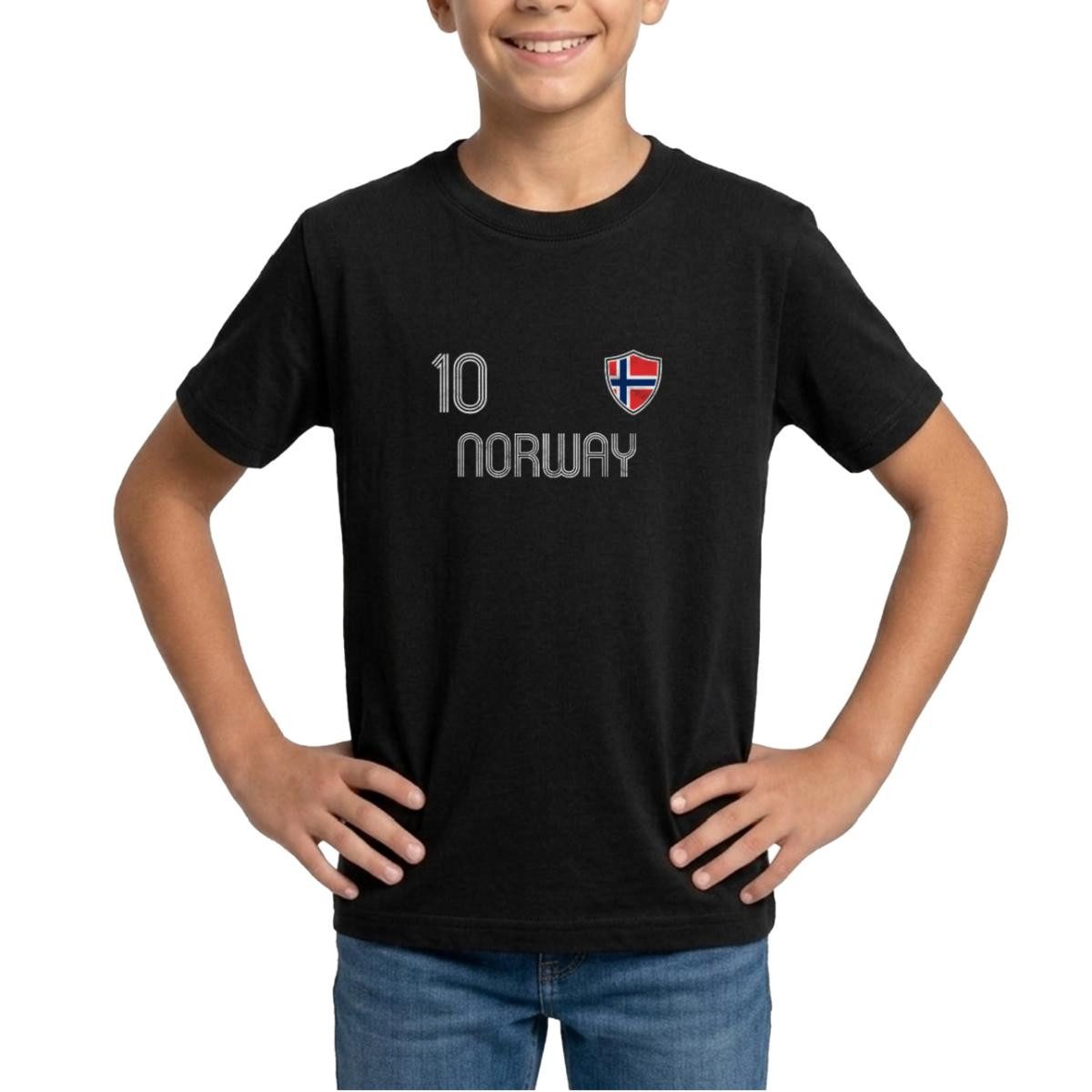 Spreadshirt T-Shirt Norwegen Trikot, Norwegen Fußball Flagge Teenager T-Shirt (1-tlg)