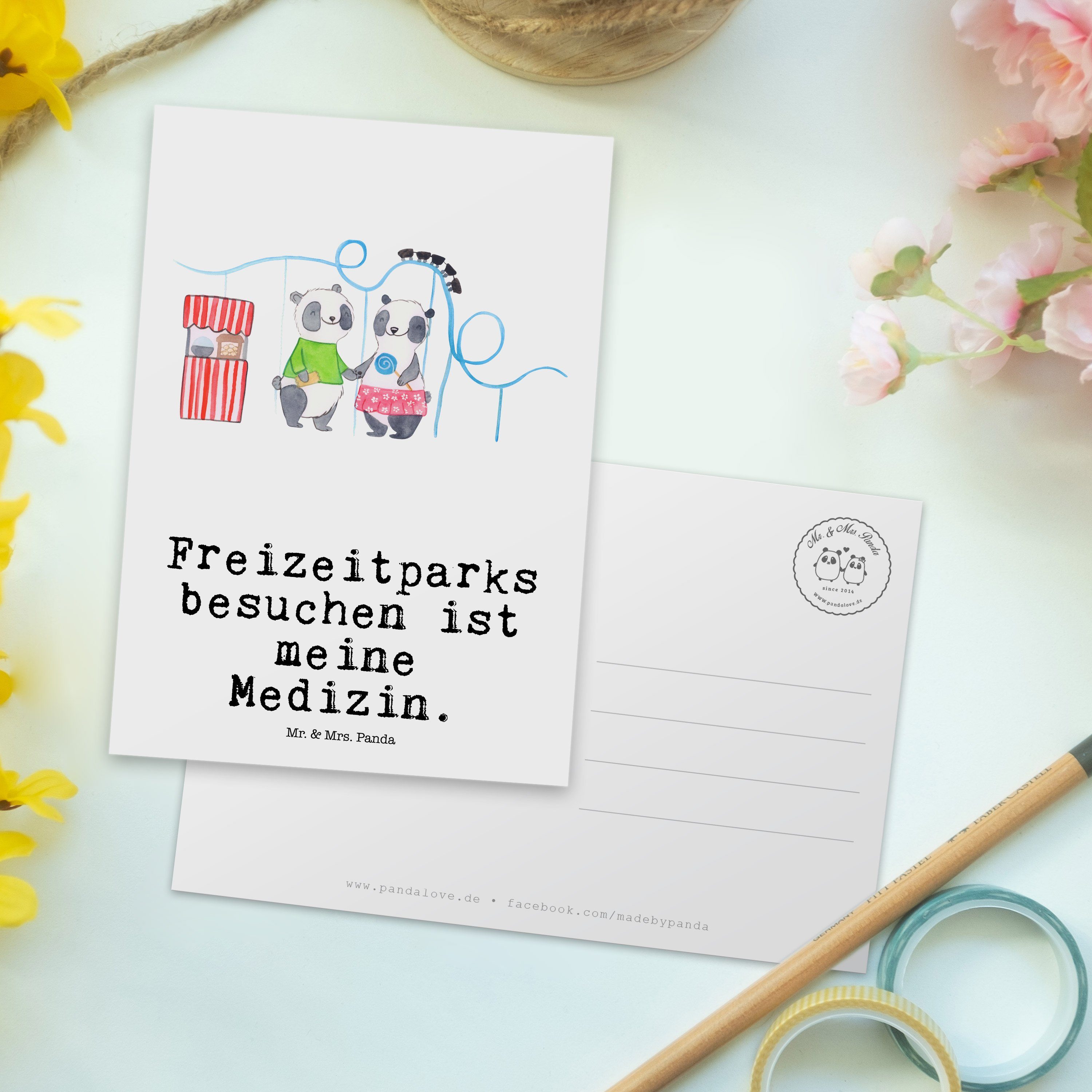 - Postkarte Geschenk, besuchen Mr. Freizeitpark Mrs. & Weiß Medizin Geburtstagska Pandas - Panda