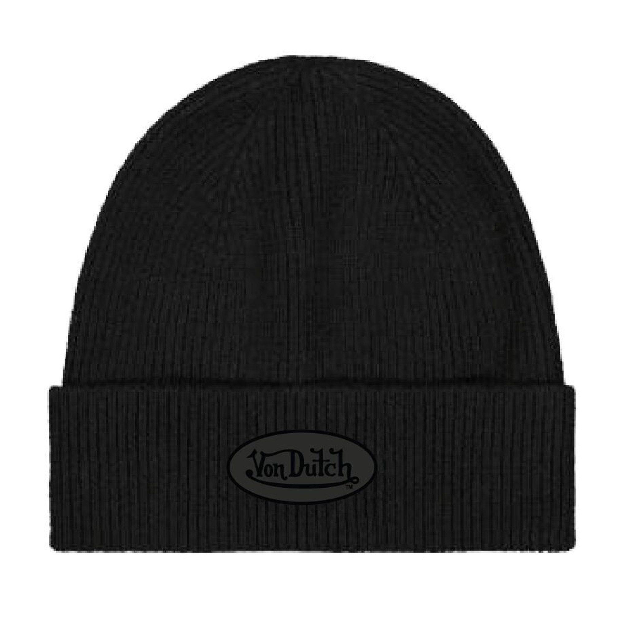 Von Dutch Beanie Von Dutch Originals Beanie RIB RUBBER PATCH (Beanie, Beanie)