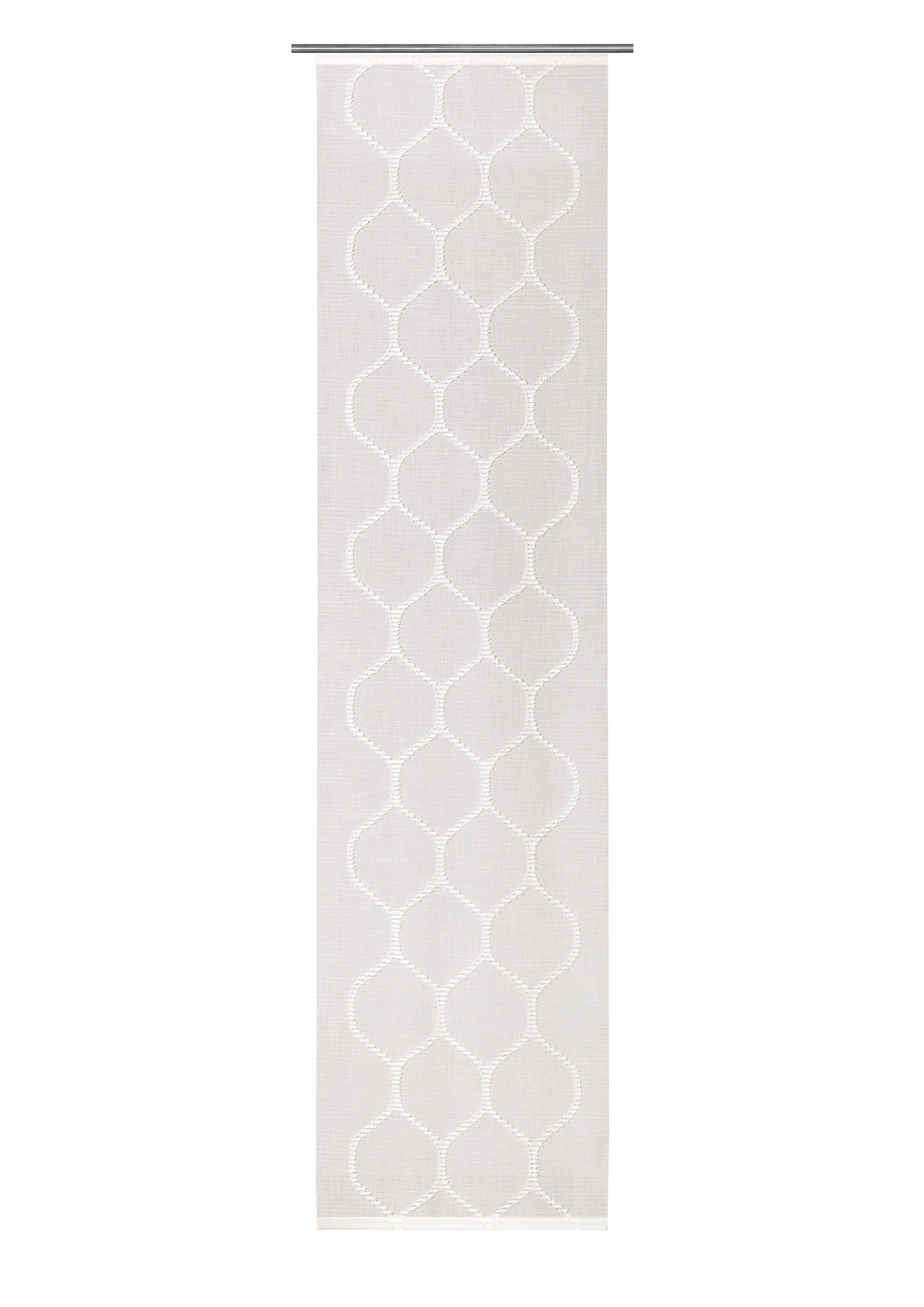 Verdi Schiebegardine Schiebevorhang Gloria, Grafik-Design, Wabenoptik, offwhite 60 x 245 cm (1 St), Paneelwagen, halbtransparent