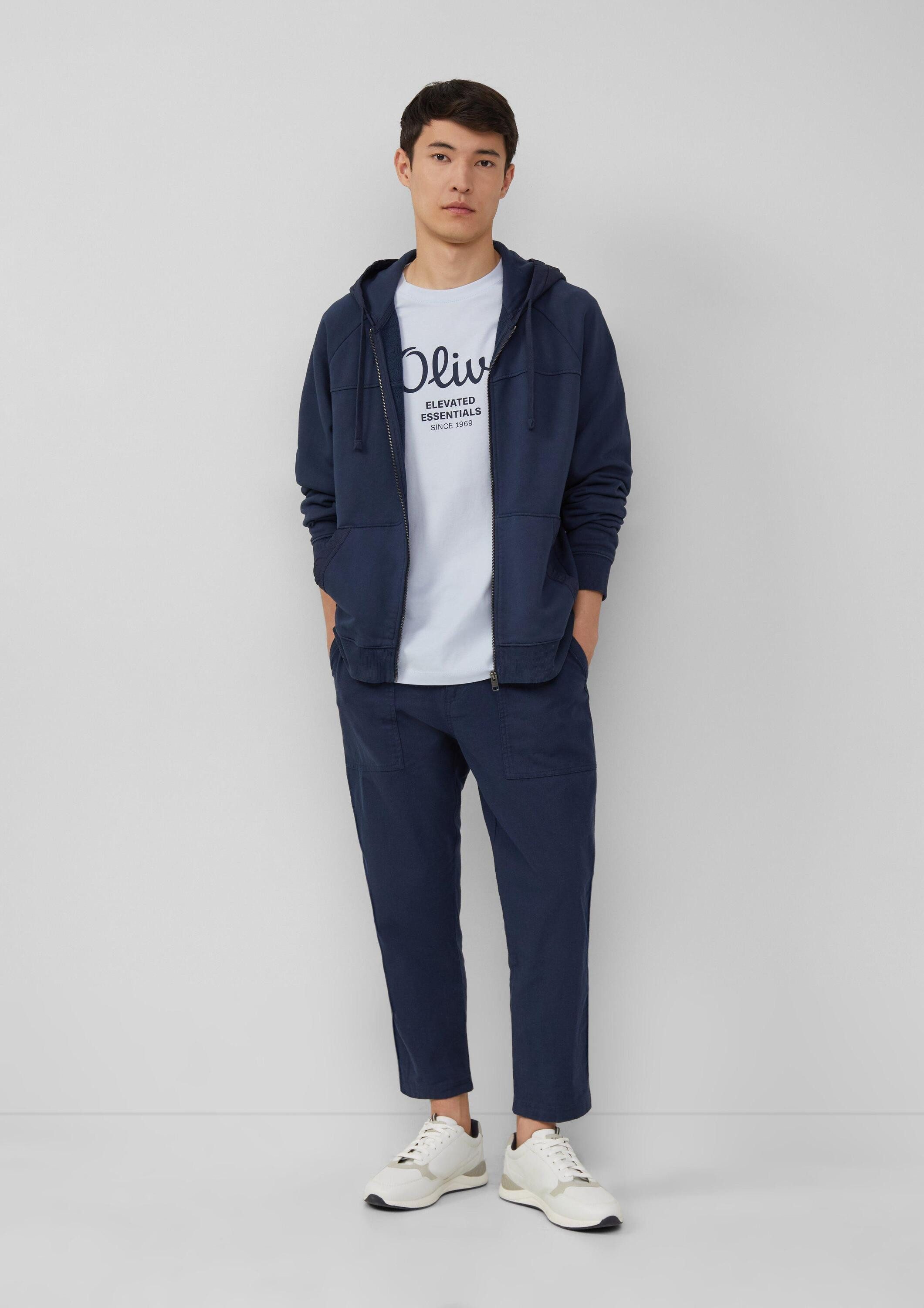 s.Oliver Kurzarmshirt T-Shirt Baumwoll-T-Shirt mit Logo-Print
