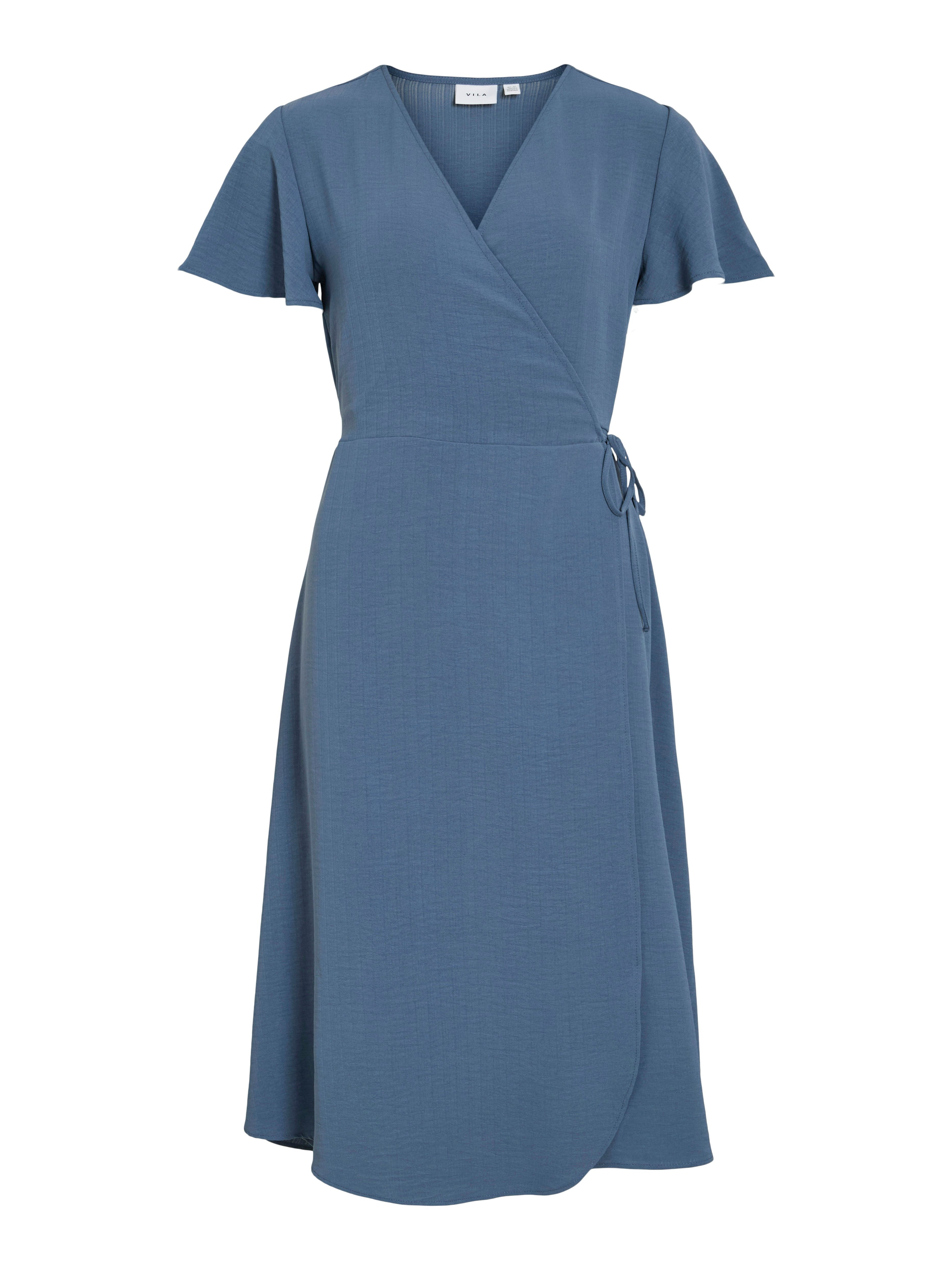 Vila Wickelkleid VILOVIE S/S WRAP MIDI günstig online kaufen