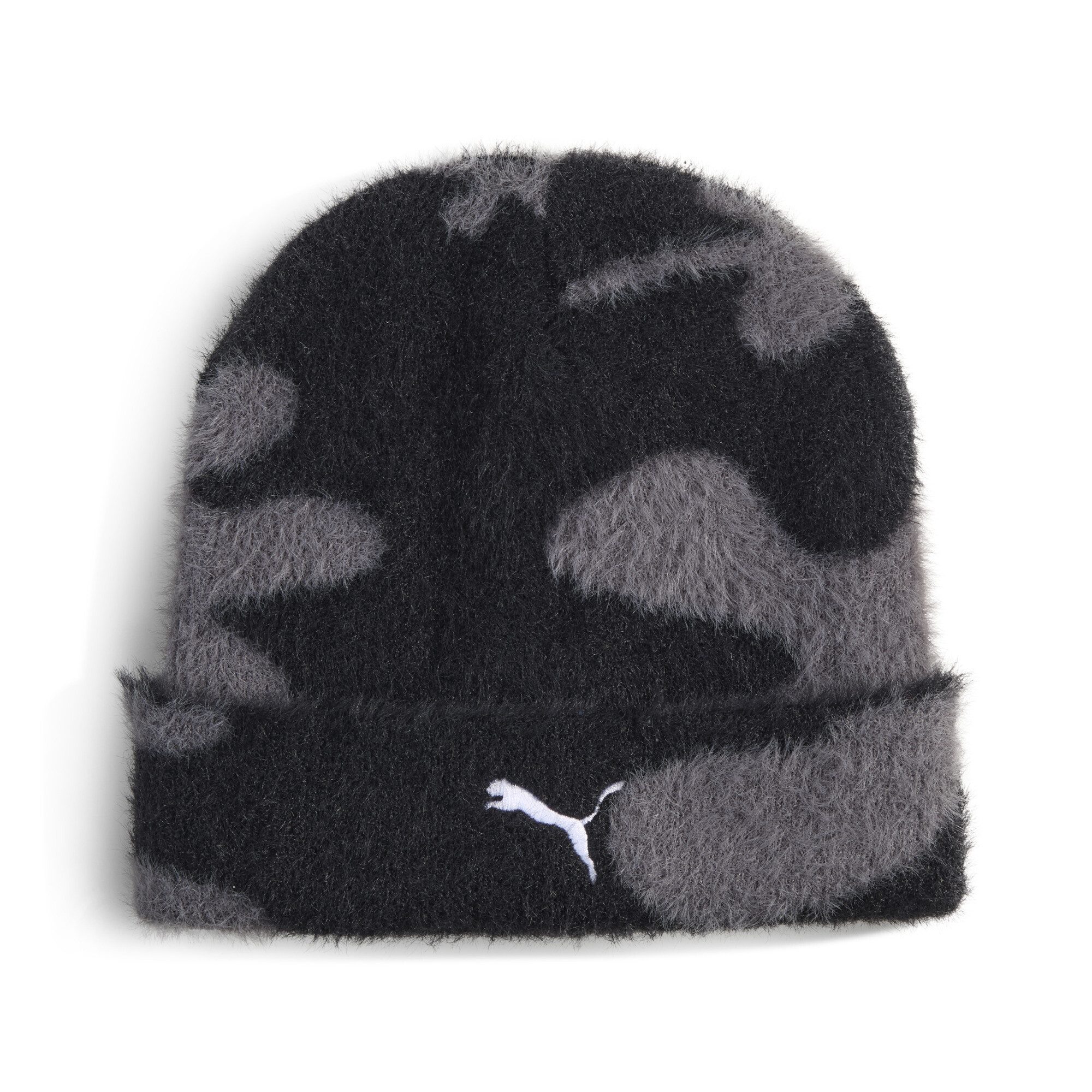 PUMA Beanie Aufgeraute, bedruckte Beanie mit mittelhoher Krone Erwachsene