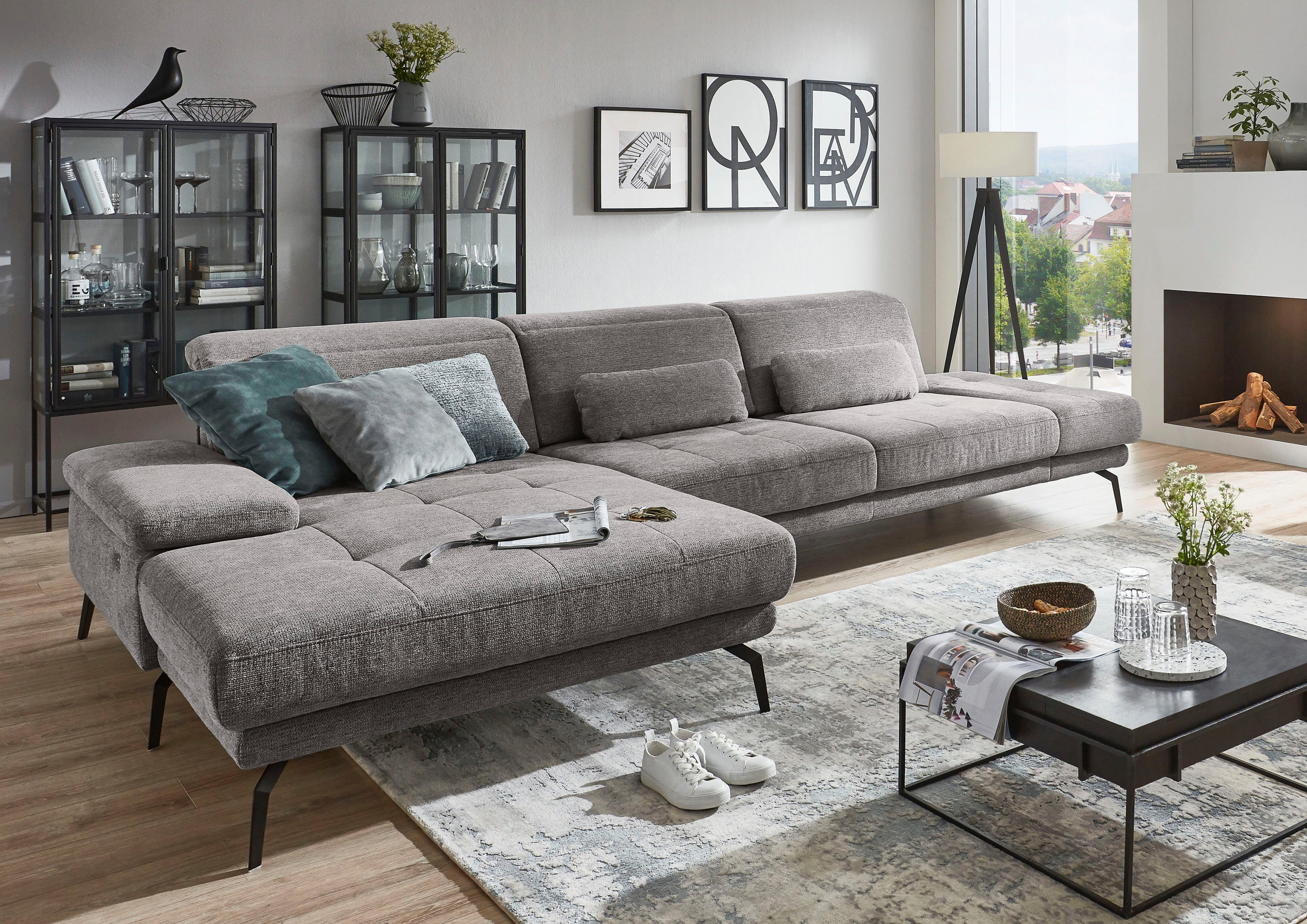 Die PlanBar Ecksofa "MP-IN20126 L-Form mit Kaltschaum-Polsterung", mit Kopf günstig online kaufen