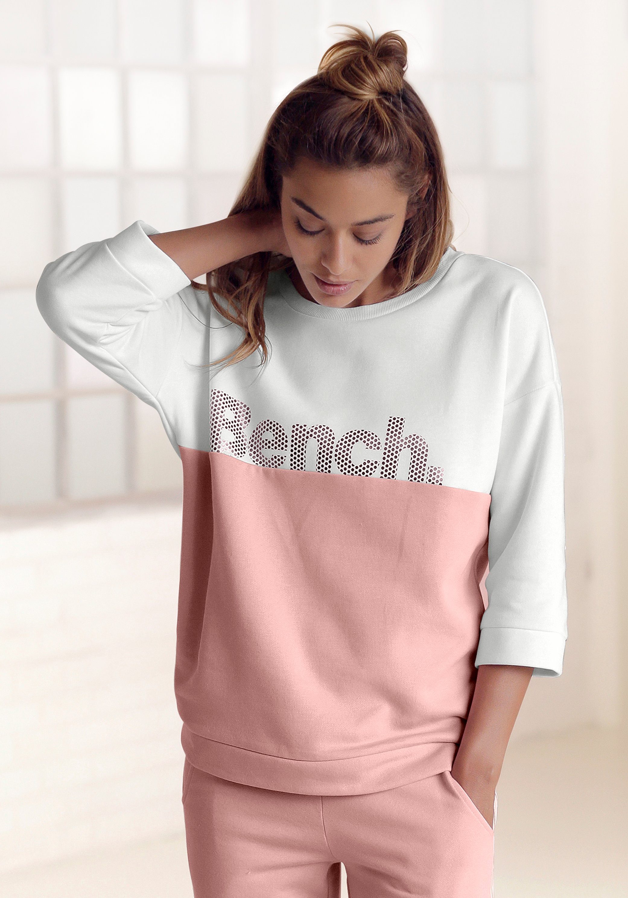 Bench. Sweatshirt im Colorblocking Design, Loungewear, Loungeanzug