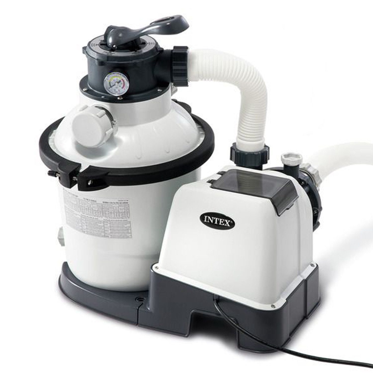 Intex Sandfilteranlage Für Swimming Pools "Krystal Clear SF90220-1", für Pools mit ca. 29.100 l Wasserinhalt, Pumpenleistung von 4.500 l/h