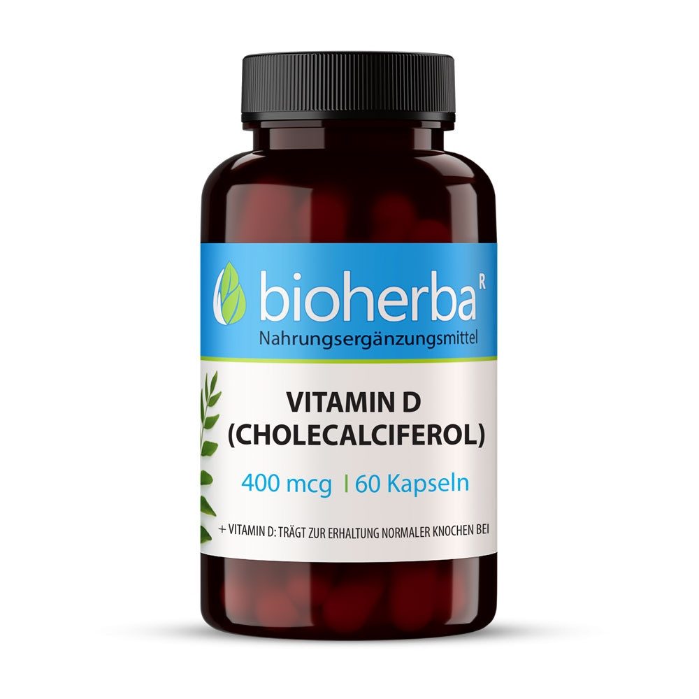 BIOHERBA R Vitamin D (Cholecalciferol) 400 mcg 60 Kapseln Nahrungsergänzungsmittel