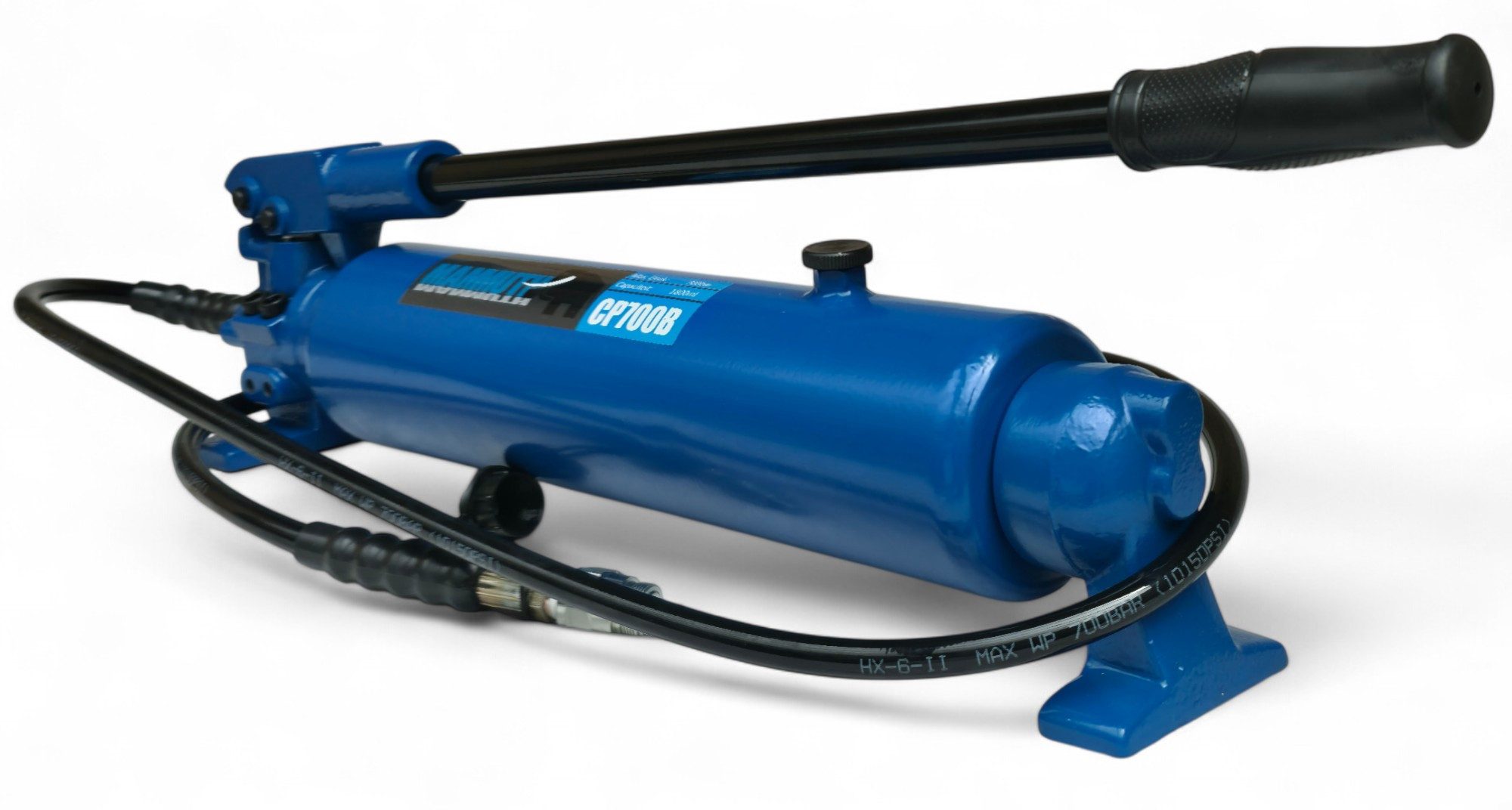 DeTec. Handpumpe Hydraulisch 700 bar Hydraulikpumpe 2m Schlauch, mit Вакуумные помпыstange für Hydraulikzylinder