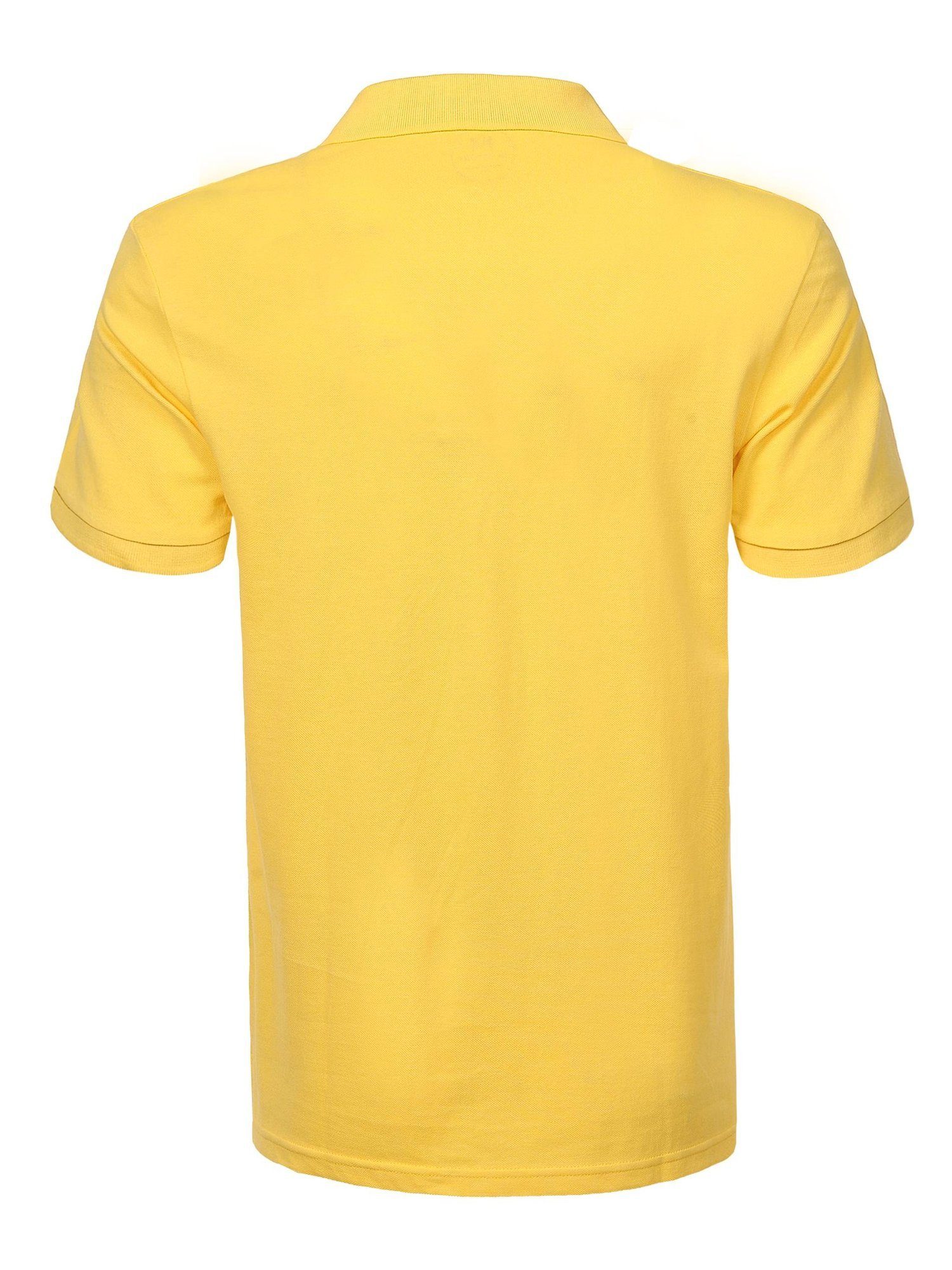 GLO-STORY Poloshirt GLO-STORY Kurzarm Poloshirt Herren Shirt Regular Basic Gelb Polo Polohemd