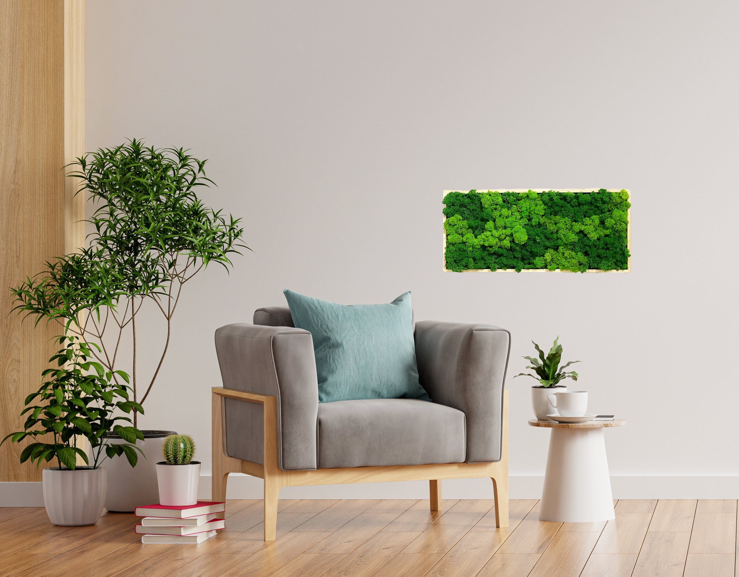 Gedankenwunder Manufaktur Bild Moosbild Rentiermoos Rechteck günstig online kaufen