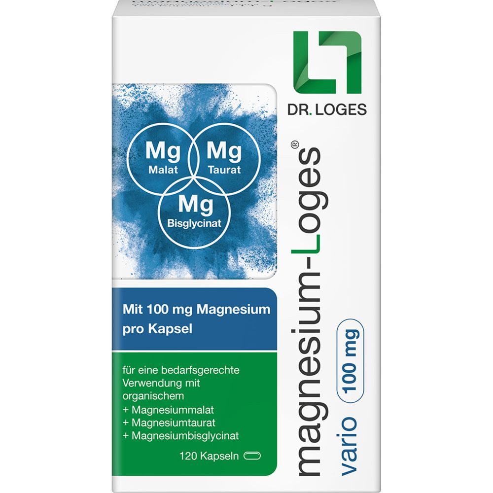 Dr. Loges + Co. GmbH MAGNESIUM-LOGES vario 100 mg Kapseln Kapseln, 120 St.