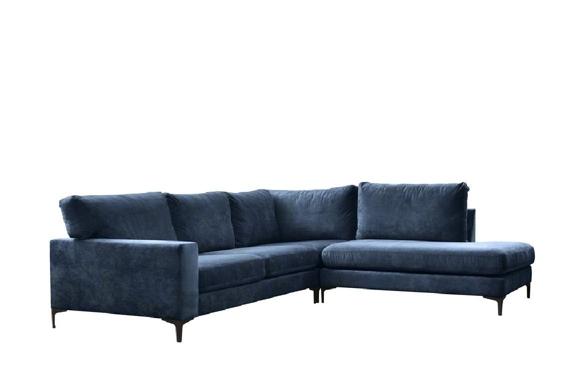 JVmoebel Ecksofa, Blaues Sofa Designer Sofa Ecksofa Couch Wohnlandschaft Stoff Textil