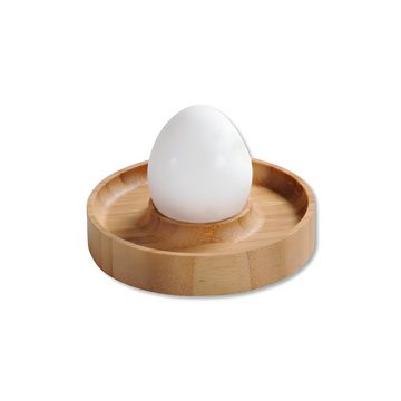 Kesper Eierbecher Eierbecher Set. 4tlg. aus Bambus - Eierbecher Bambus - 1 Stück, (Posten-Set, 1-tlg), hoher Rand, leicht und robust, Bambus (FSC)