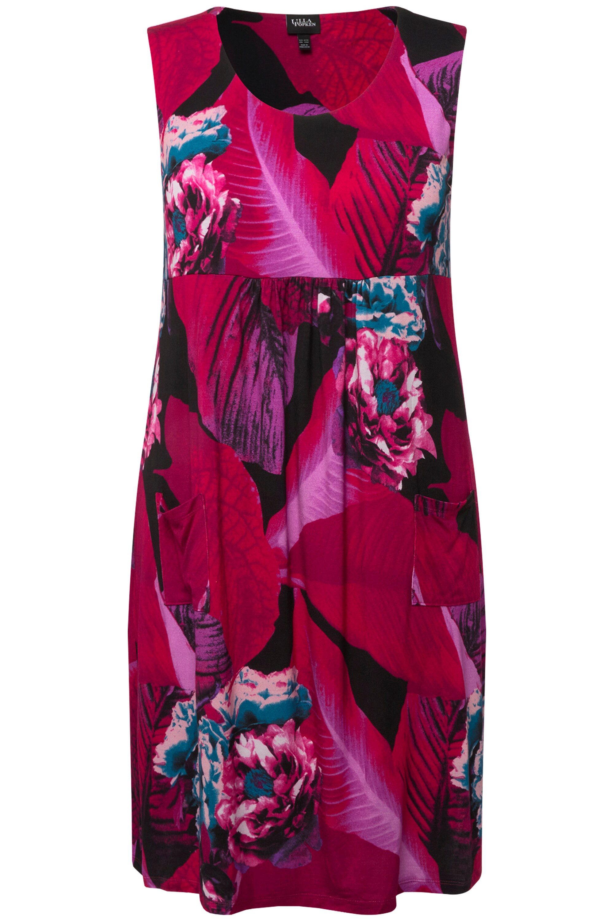 Ulla Popken Minikleid Jersey-Minikleid A-Linie Rundhals günstig online kaufen