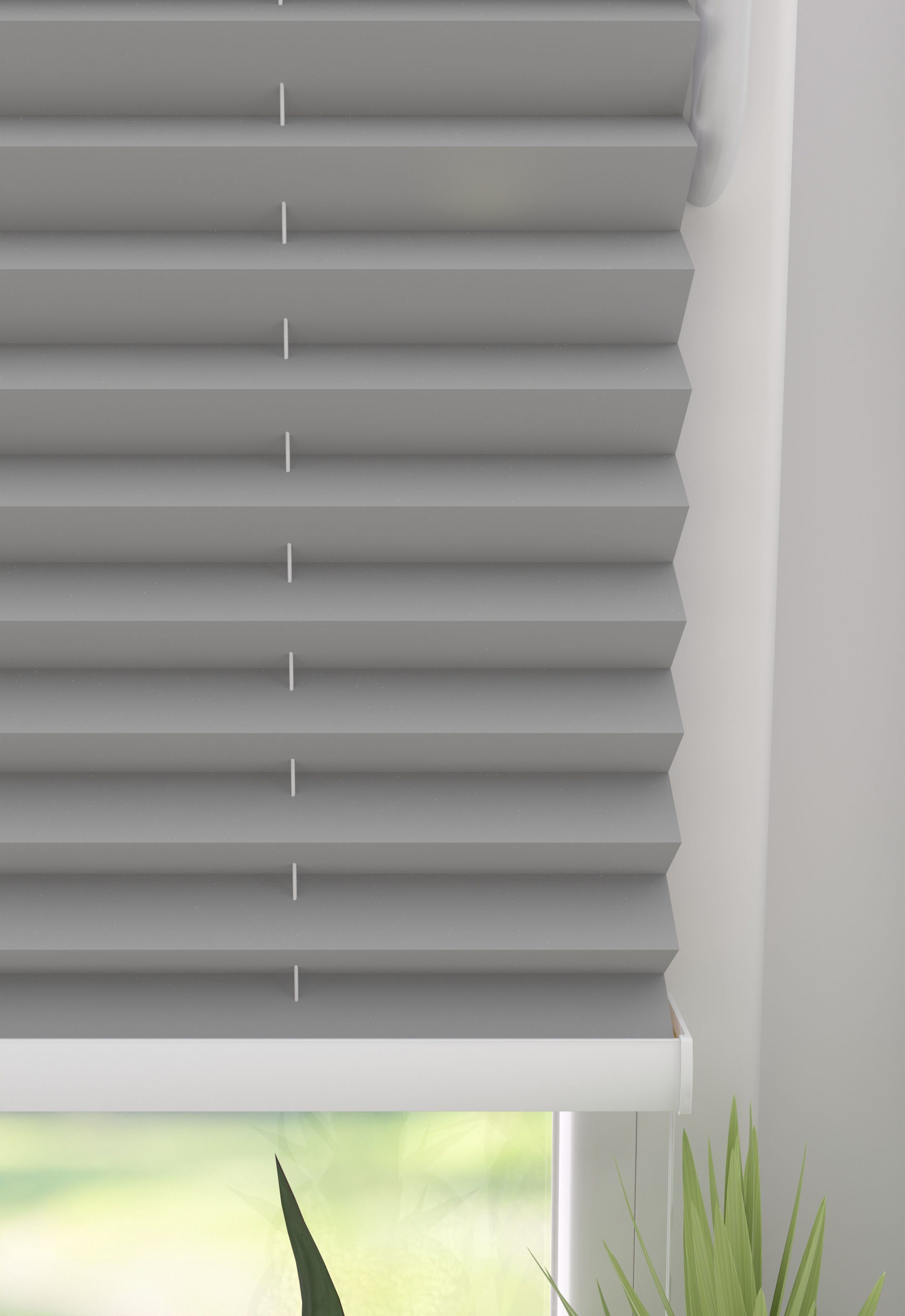 my home Plissee Marei Thermo, verdunkelnd, ohne Bohren, verspannt, Klemmträger mit Feststellschraube, Befestigung mit Klemmträgern, Easyfix, Rückseite mit Beschichtung