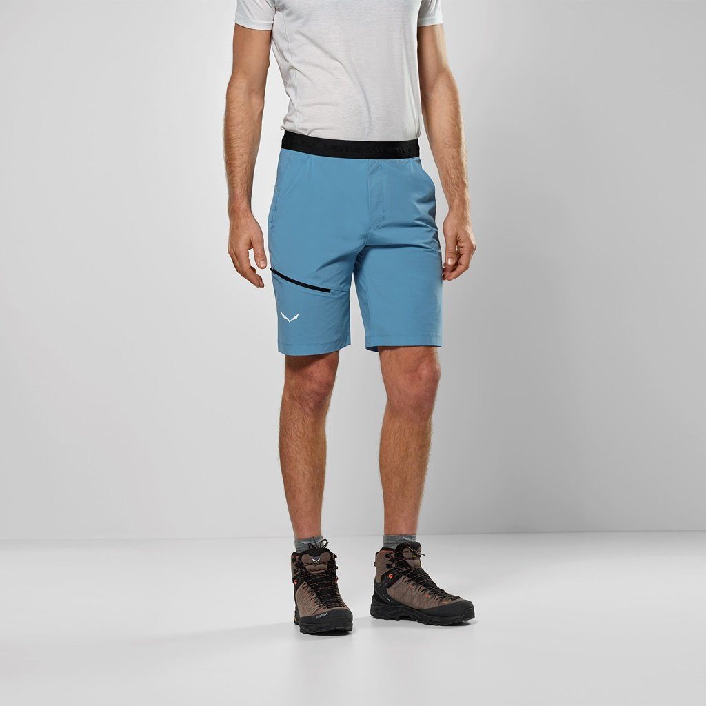 Salewa Trekkinghose Trekking-Wanderhose Puez 4 Short (4-Wege-Stretch) kurz blau Herren