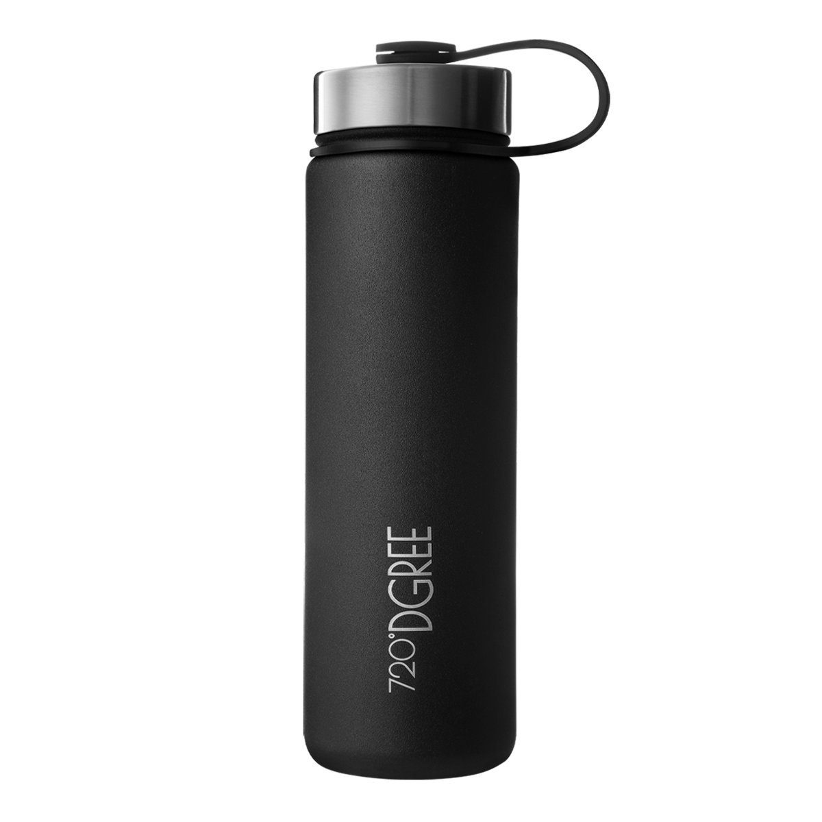720°DGREE Trinkflasche noLimit Thermoflasche mit black 710ml, Sport, Fahrrad für Sportdeckel Auslaufsicher Schule, onyx