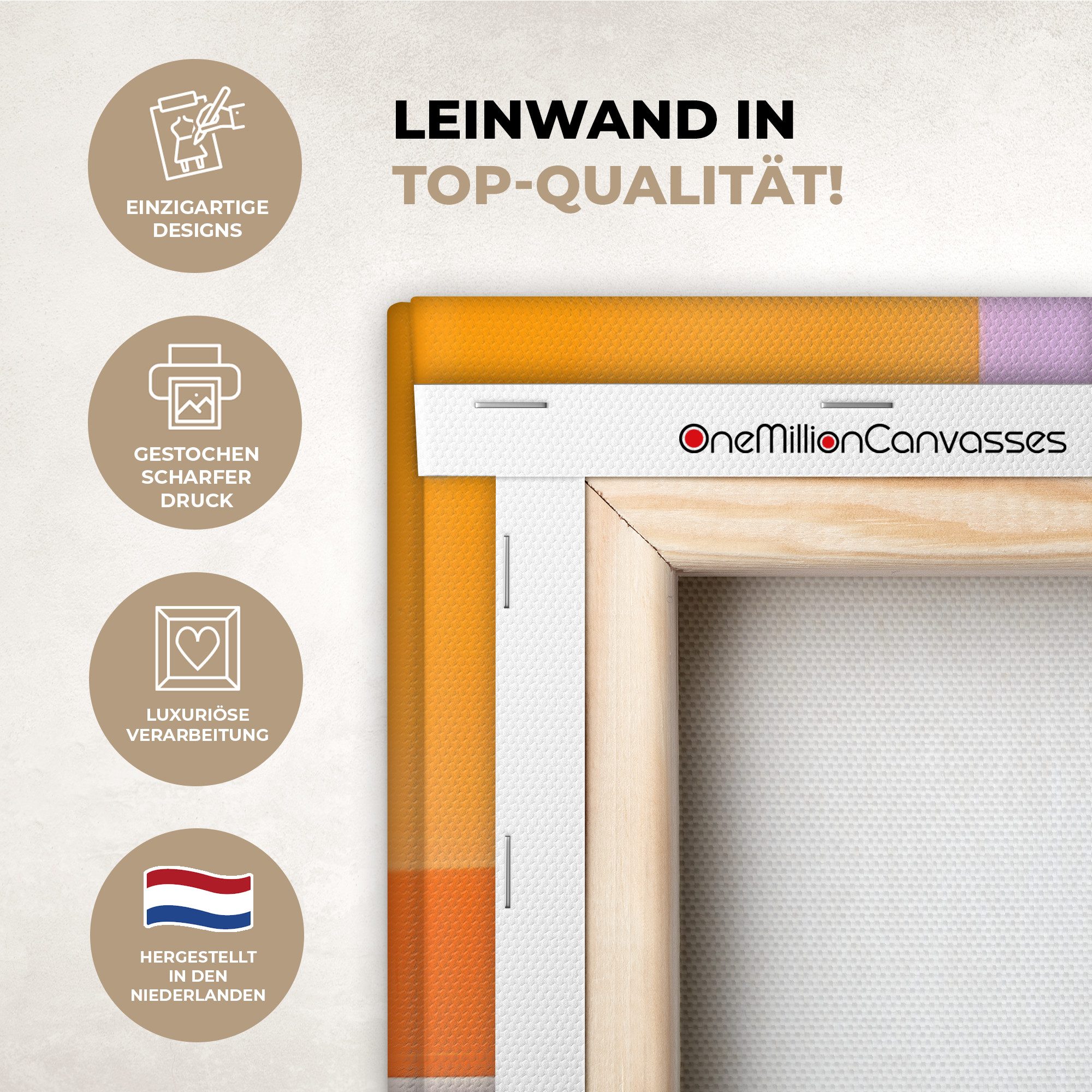 OneMillionCanvasses® Leinwandbild Flugzeuge - Abstrakt - Rechteckig - Orange, Fotodruck (1 St), Wandbild, Deko Schlafzimmer Wohnzimmer Flur 20x20 cm