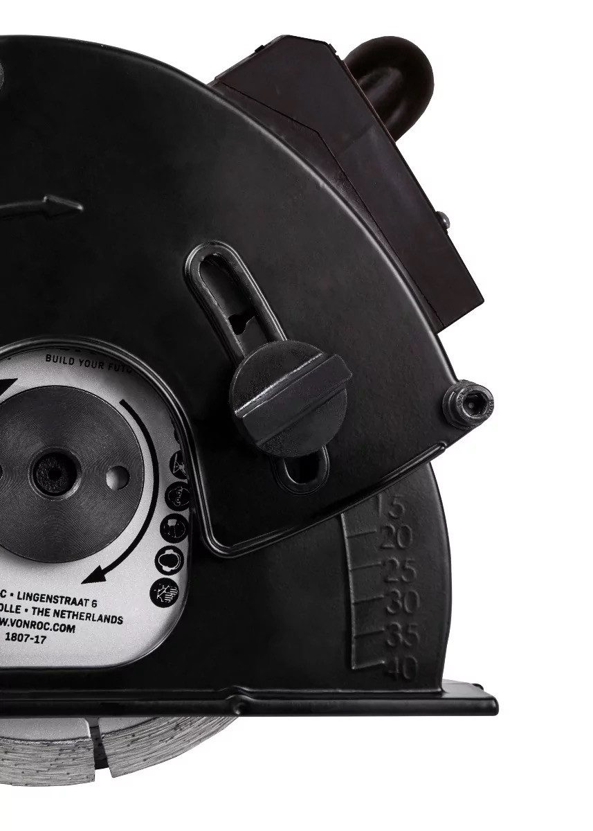 VONROC Mauernutfräse Schlitzfräse mit Absaugung für Kabelnut 14/19/29mm, (Set, 2-tlg., inklusive Diamantscheiben), Schlitzmaschine 150mm mit Schnittiefe [4-40mm]