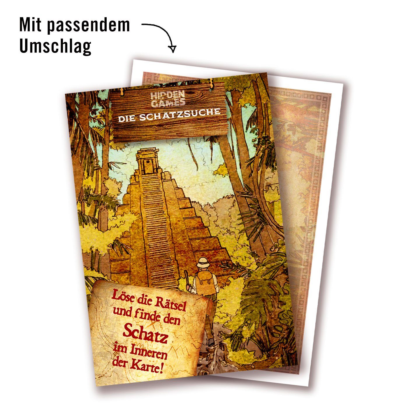 Schatzsuche", Hidden in Made "Die Rätselkarte Grußkarten Germany Games