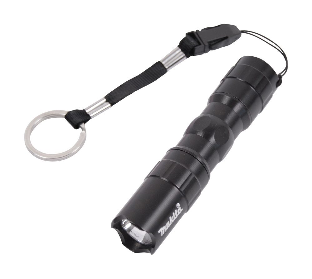 Makita LED Taschenlampe D-58752 (Packung, 1-St., Inklusive Schlüsselring und Schnellverschlussclip), klein und handlich