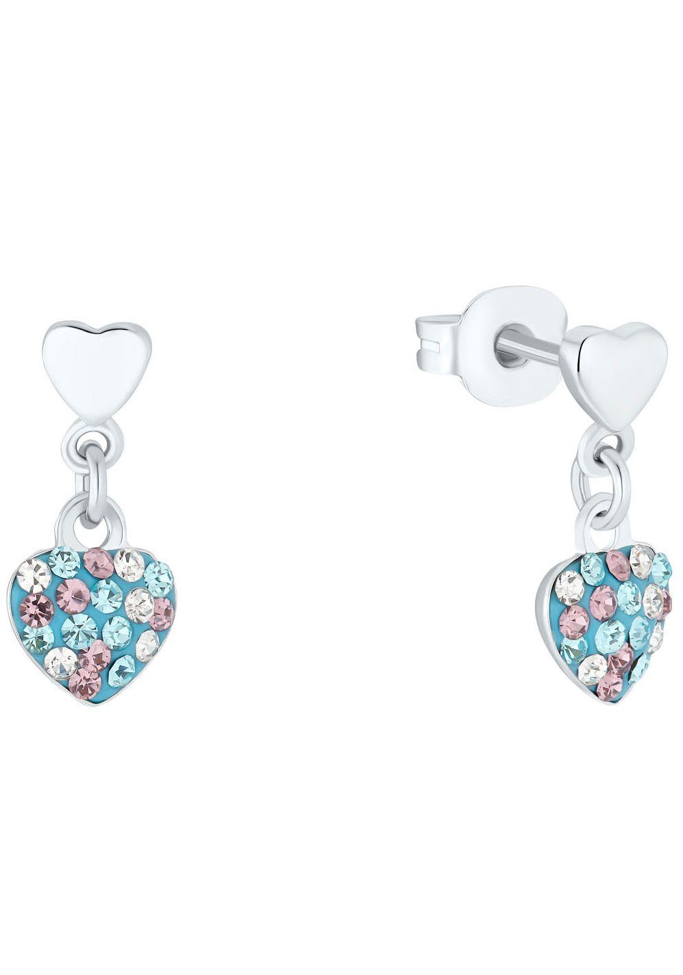 Prinzessin Lillifee Paar Ohrhänger Herzen, mit Preciosa Crystal