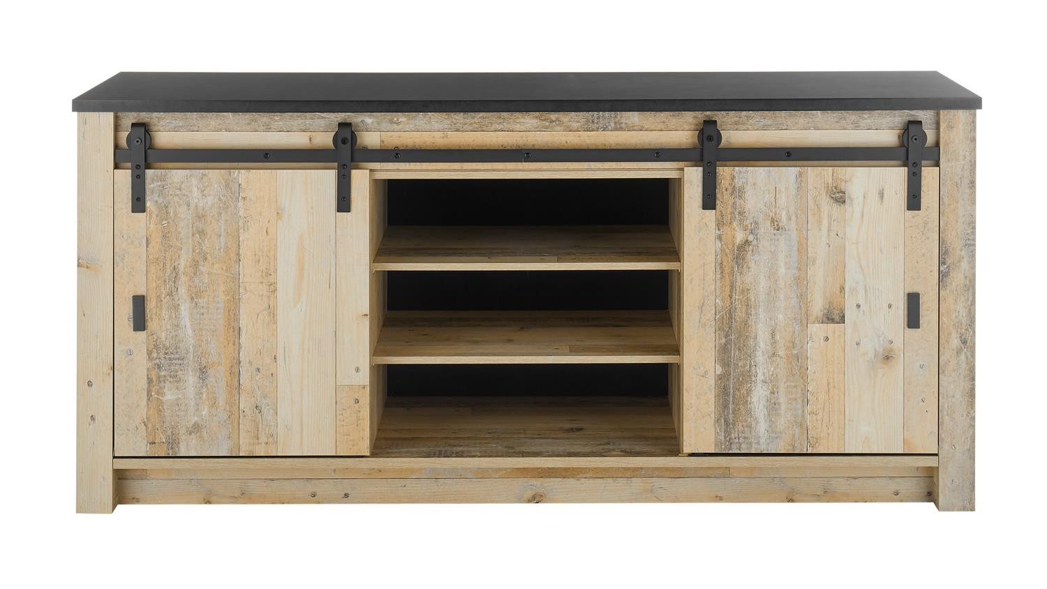 Möbel Akut Spülenschrank Spültisch Sherwood Küchenschrank Old Style hell 2 trg. 201 cm