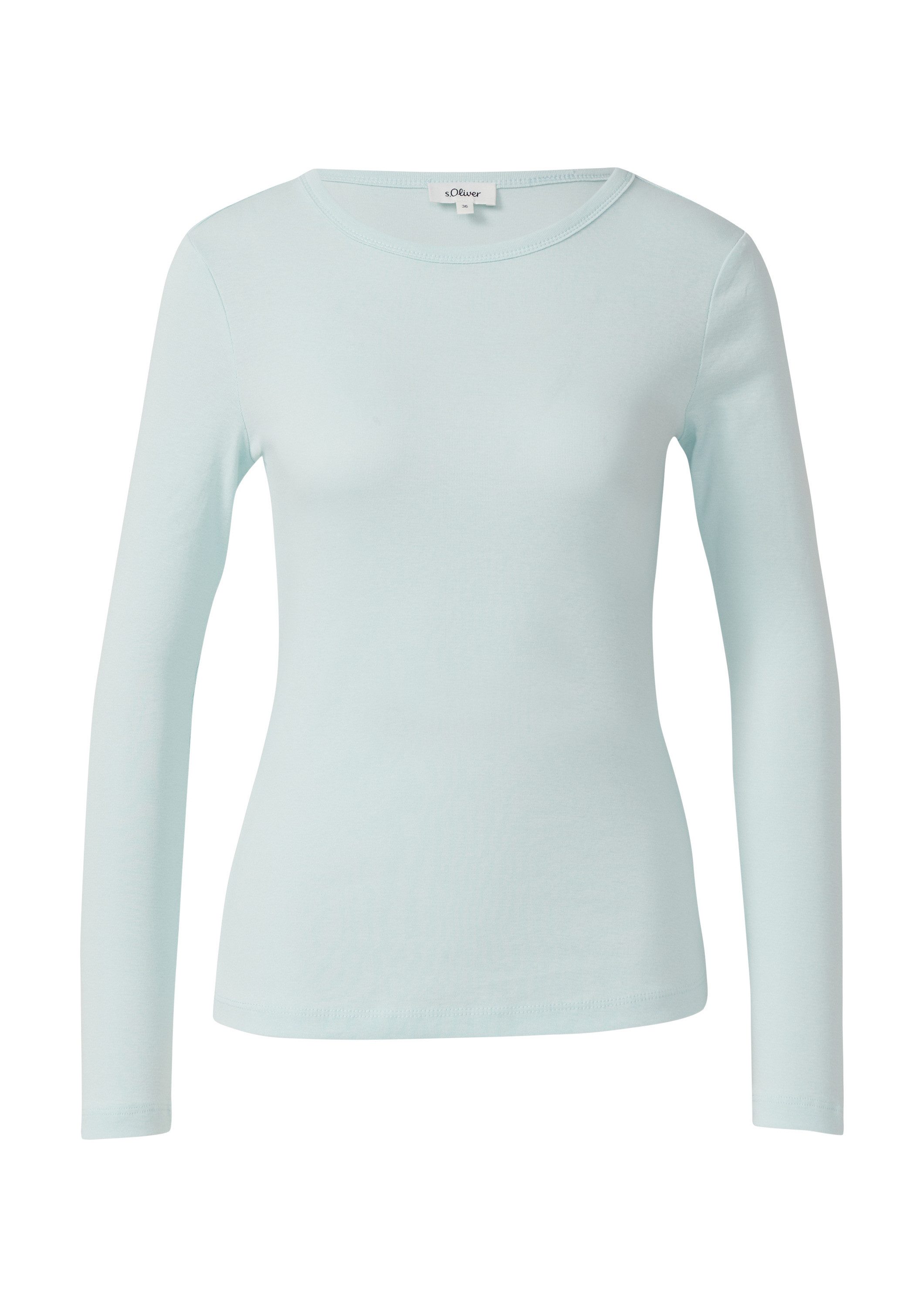 s.Oliver Langarmshirt T-Shirt Elastisches Longsleeve im Slim Fit
