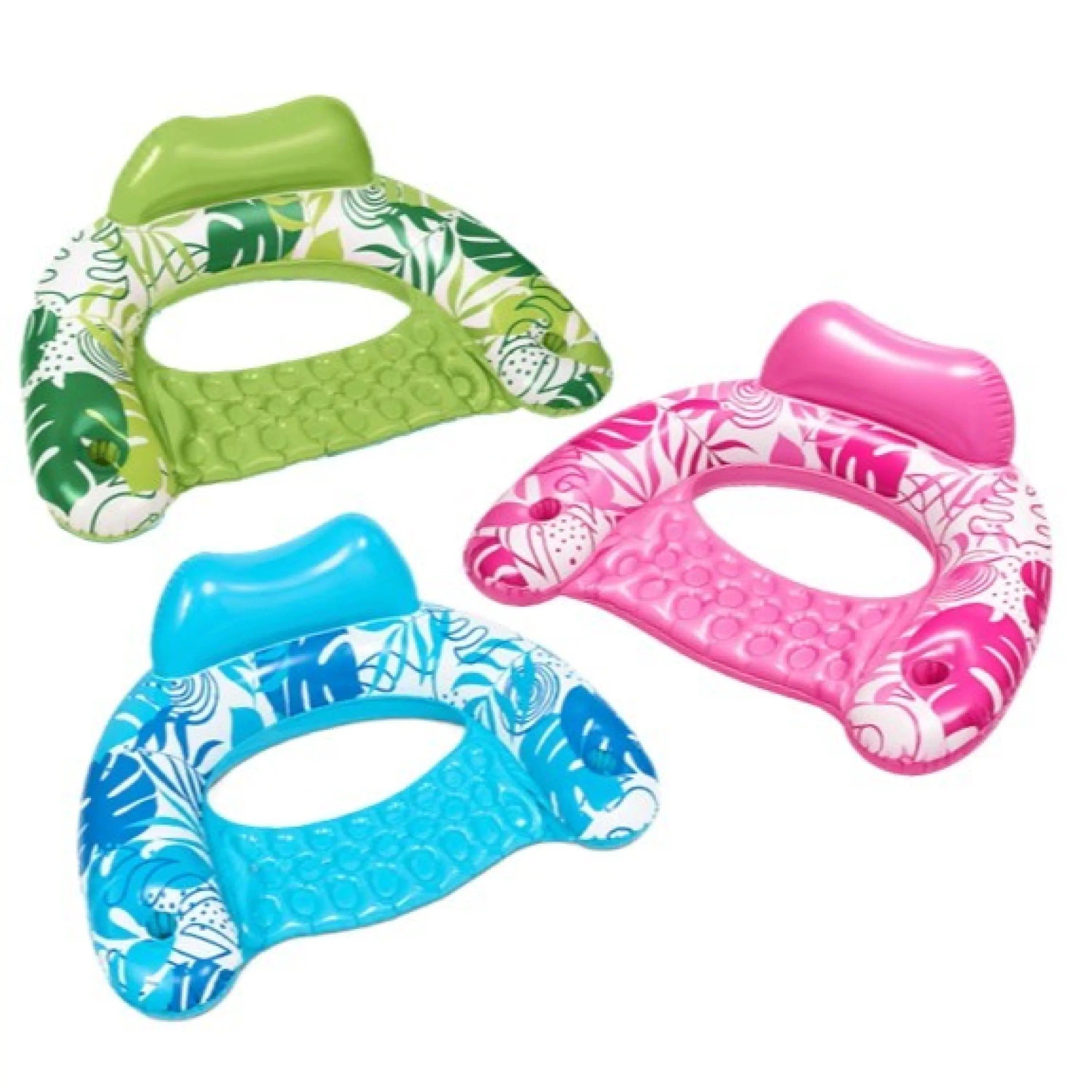 Sport-Knight® Schwimmsessel Aufblasbarer Pool-Sessel, Getränkehalterung, 90 x 125 cm Pool Strand