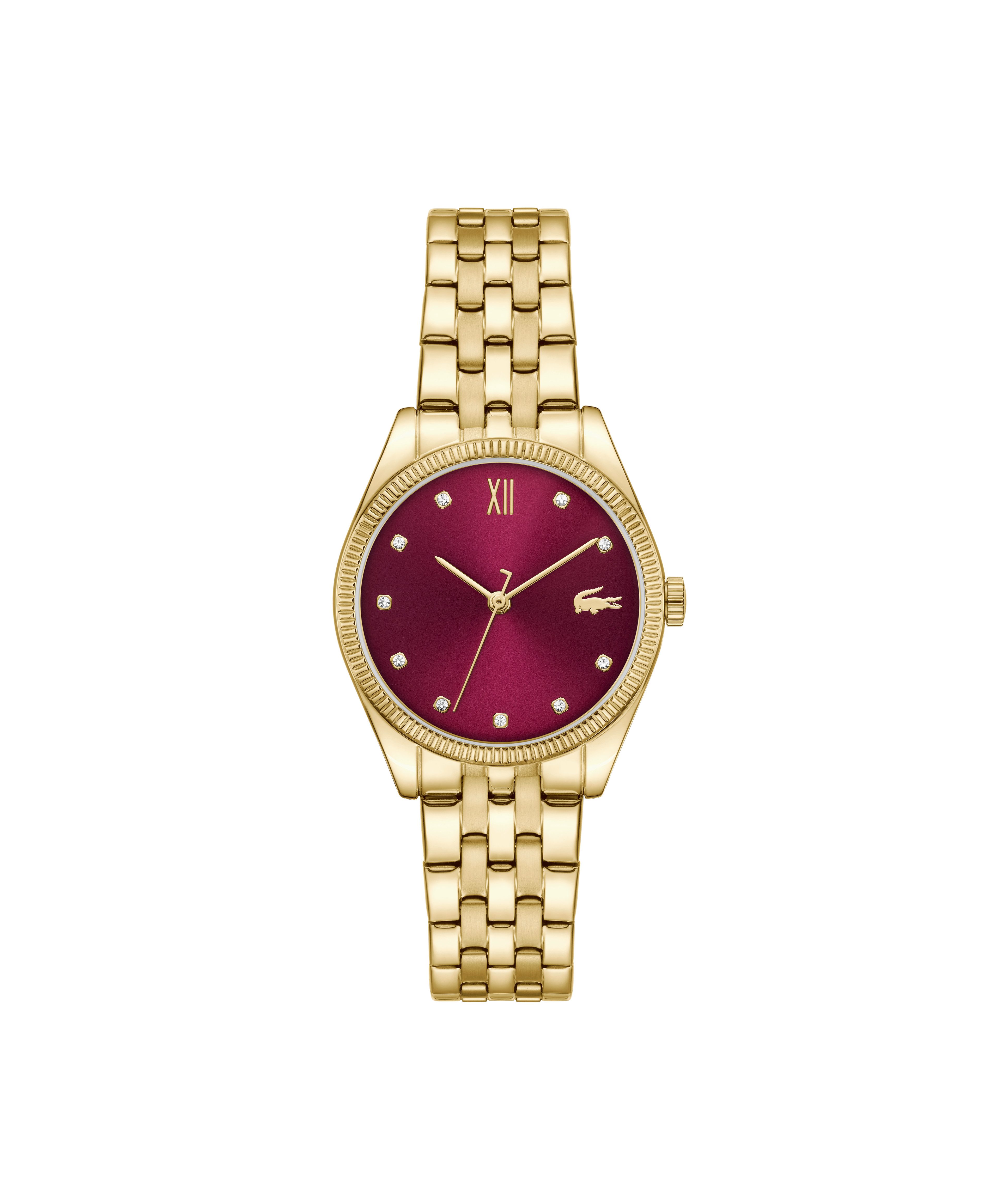 Lacoste Quarzuhr LACOSTE PARISIENNE 2001522, Armbanduhr, Damenuhr, Edelstahlarmband, analog, Glaskristalle