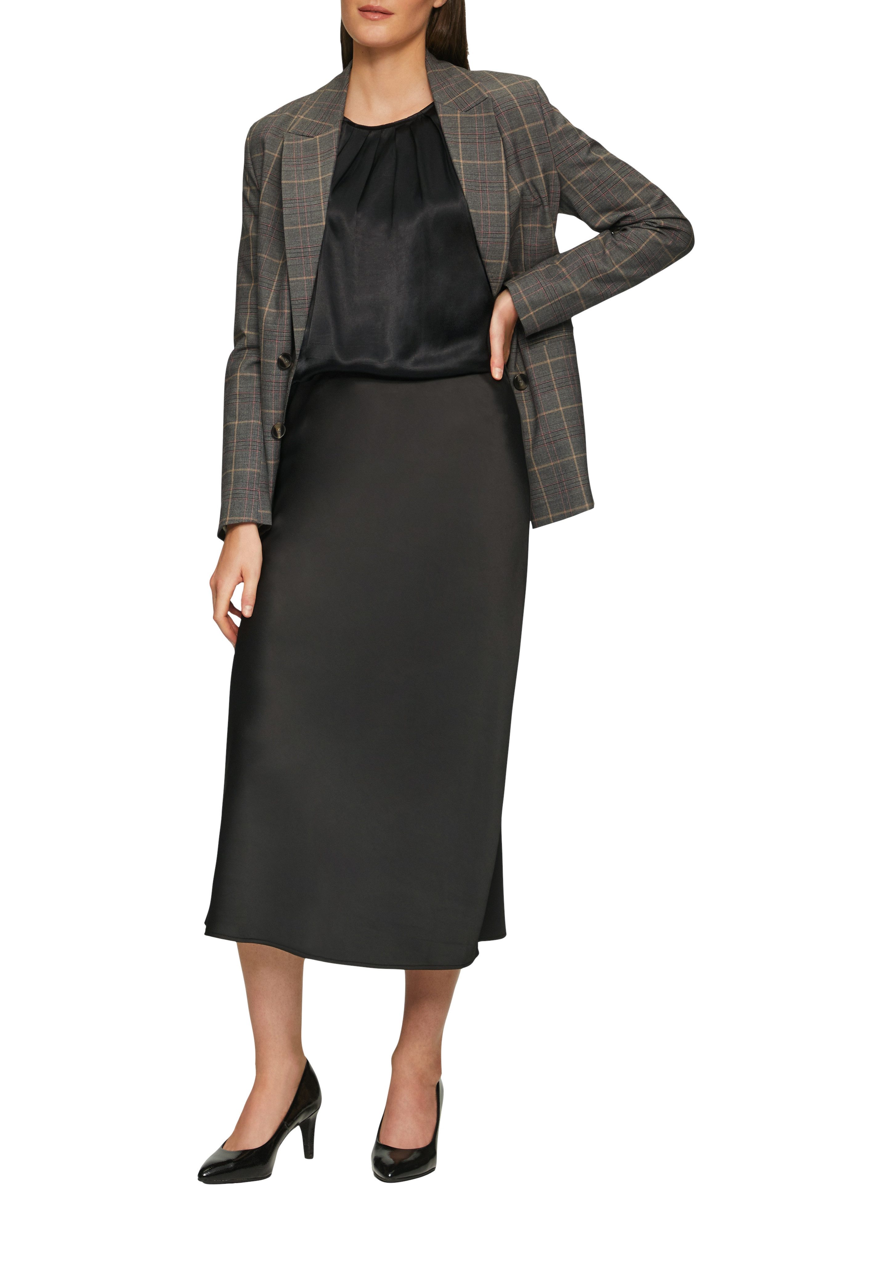 s.Oliver BLACK LABEL Langarmshirt mit U-Boot Ausschnitt günstig online kaufen