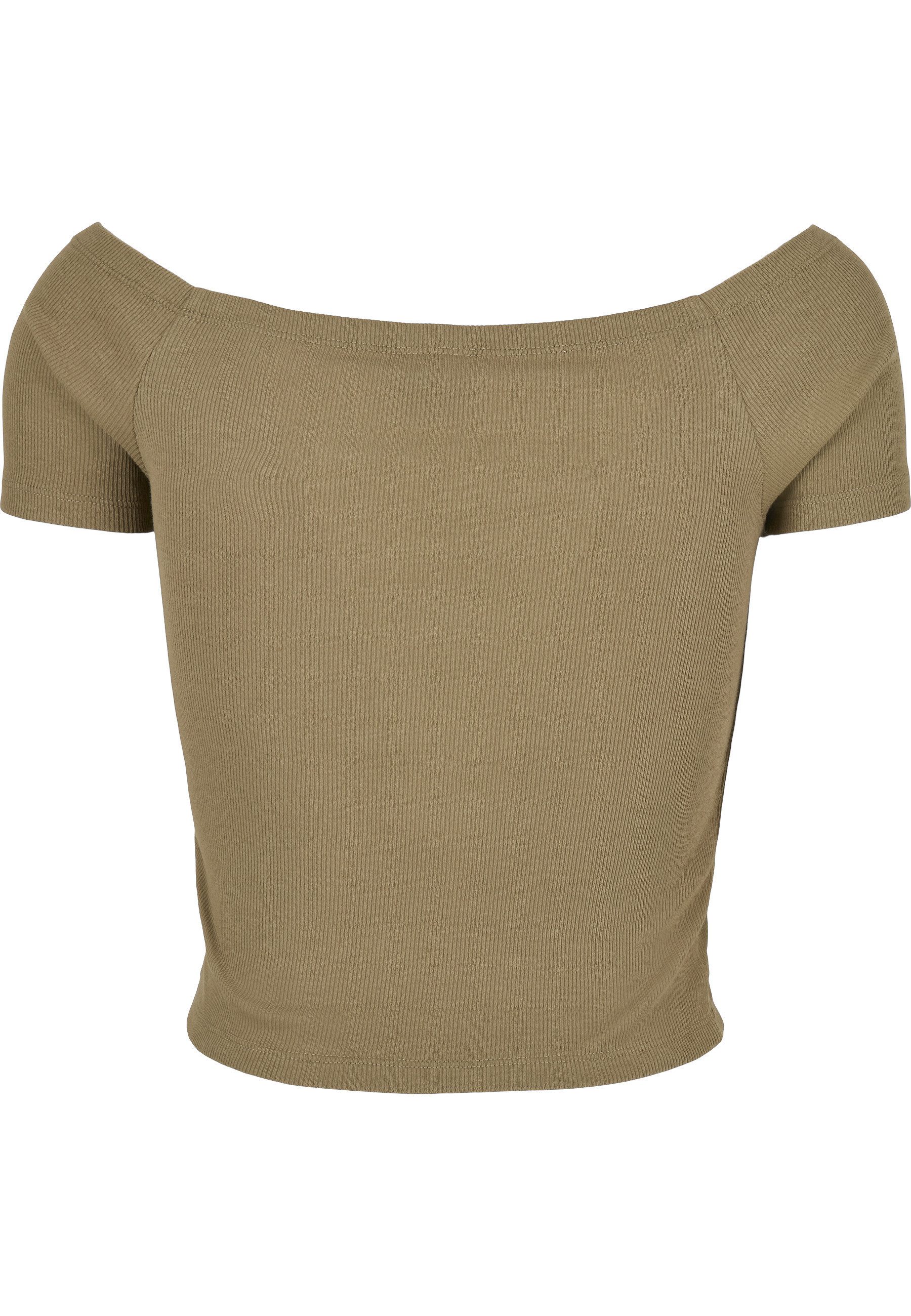 URBAN CLASSICS T-Shirt Urban Classics Damen Ladies Off Shoulder Rib Tee (1-tlg)