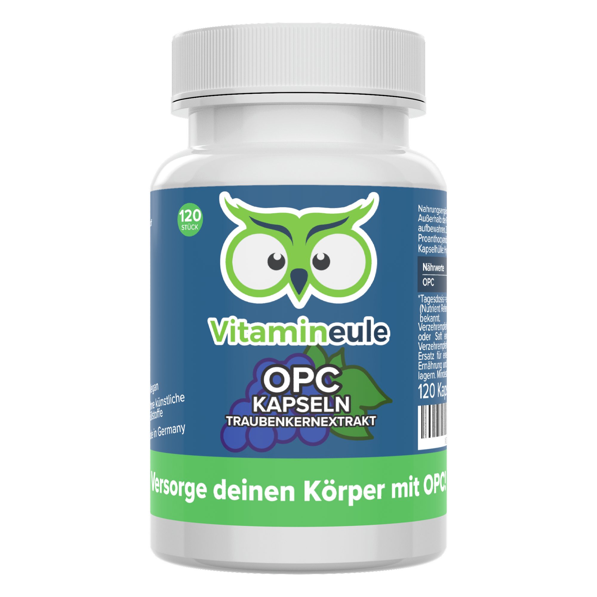 Vitamineule OPC Kapseln - 500 mg OPC aus Traubenkernextrakt - Kapsel