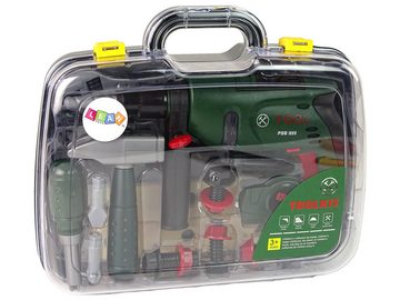 LEAN Toys Kinder-Werkzeug-Set Handwerker-Set Tragekoffer Akku-Bohrer Hammer Bohrmaschine Spielzeug