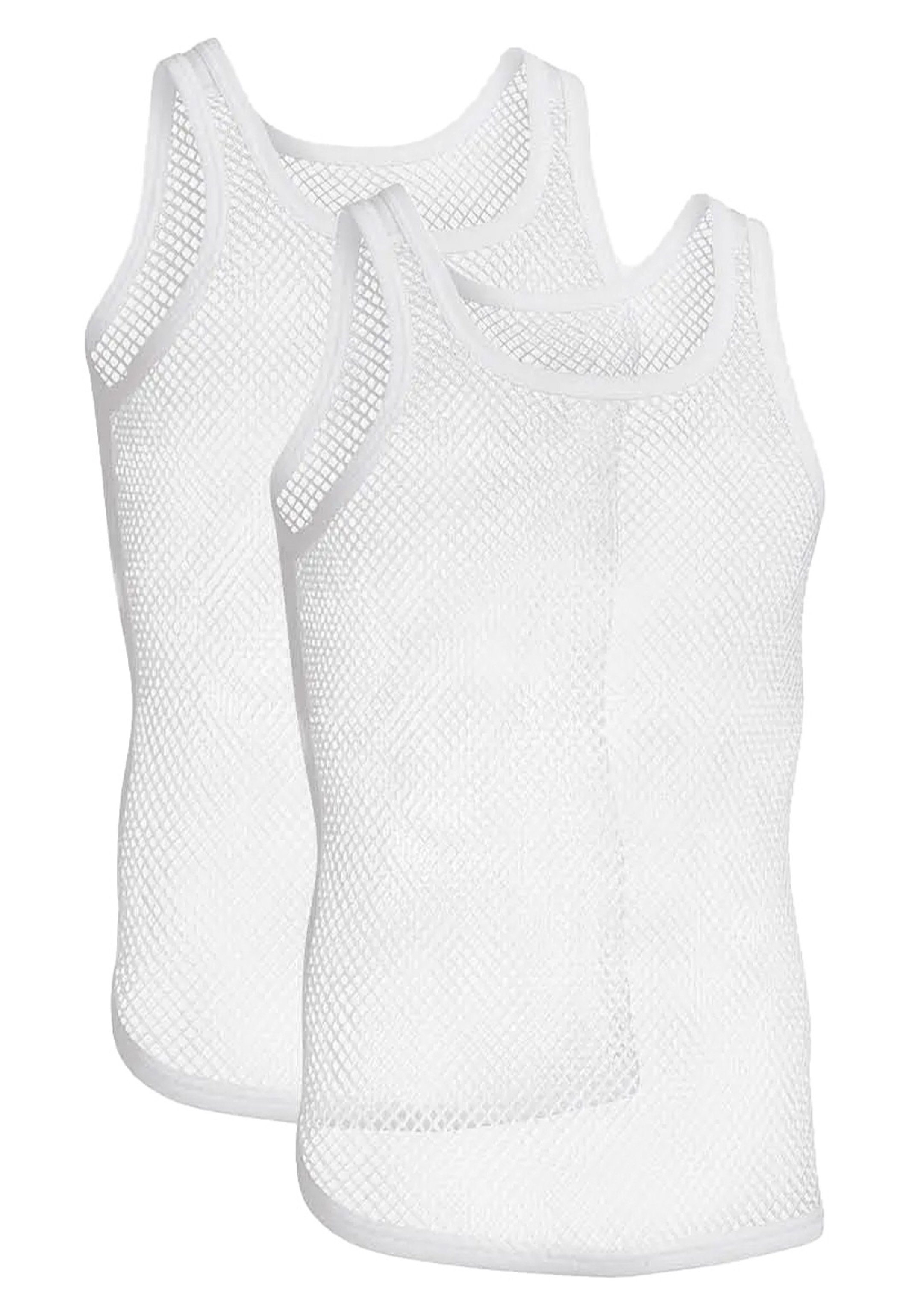 Resteröds Unterhemd 4er Pack Organic Cotton (Spar-Set, 4-St) Unterhemd / Tanktop - Baumwolle - Luftige Mesh-Struktur