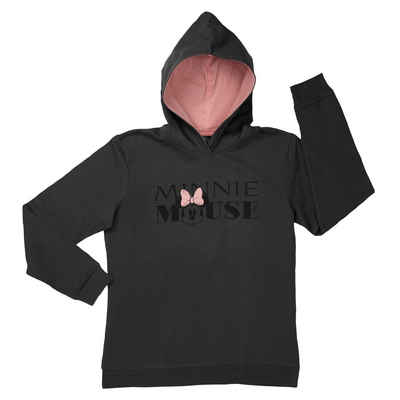 United Labels® Sweatshirt Disney Minnie Mouse Kapuzenpullover für Damen langärmlig Grau