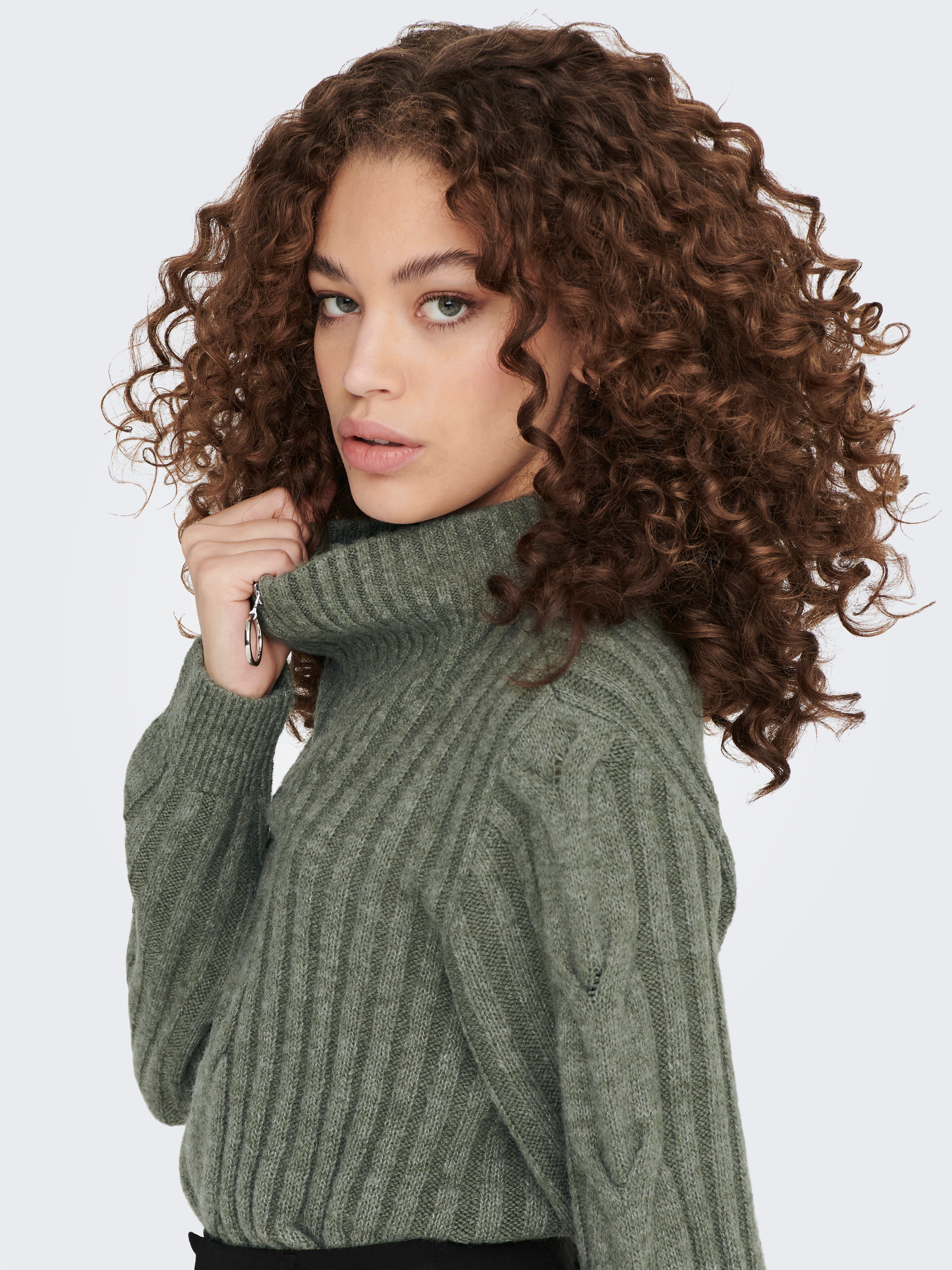 JDY Stehkragenpullover JDYANDREA L/S ZIP CABLE günstig online kaufen