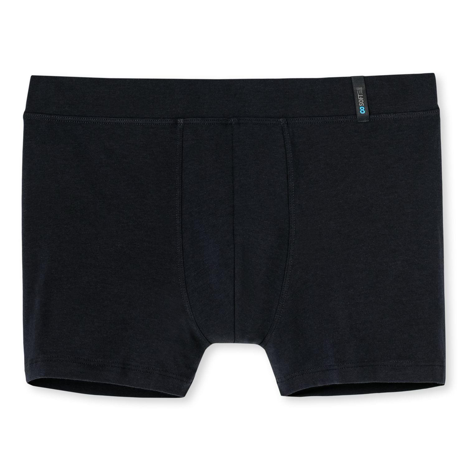 Webgummibund Long körpernaher innenliegender (1-St) Schiesser Dunkelblau ohne Life Boxershorts Schnitt, Soft Eingriff,