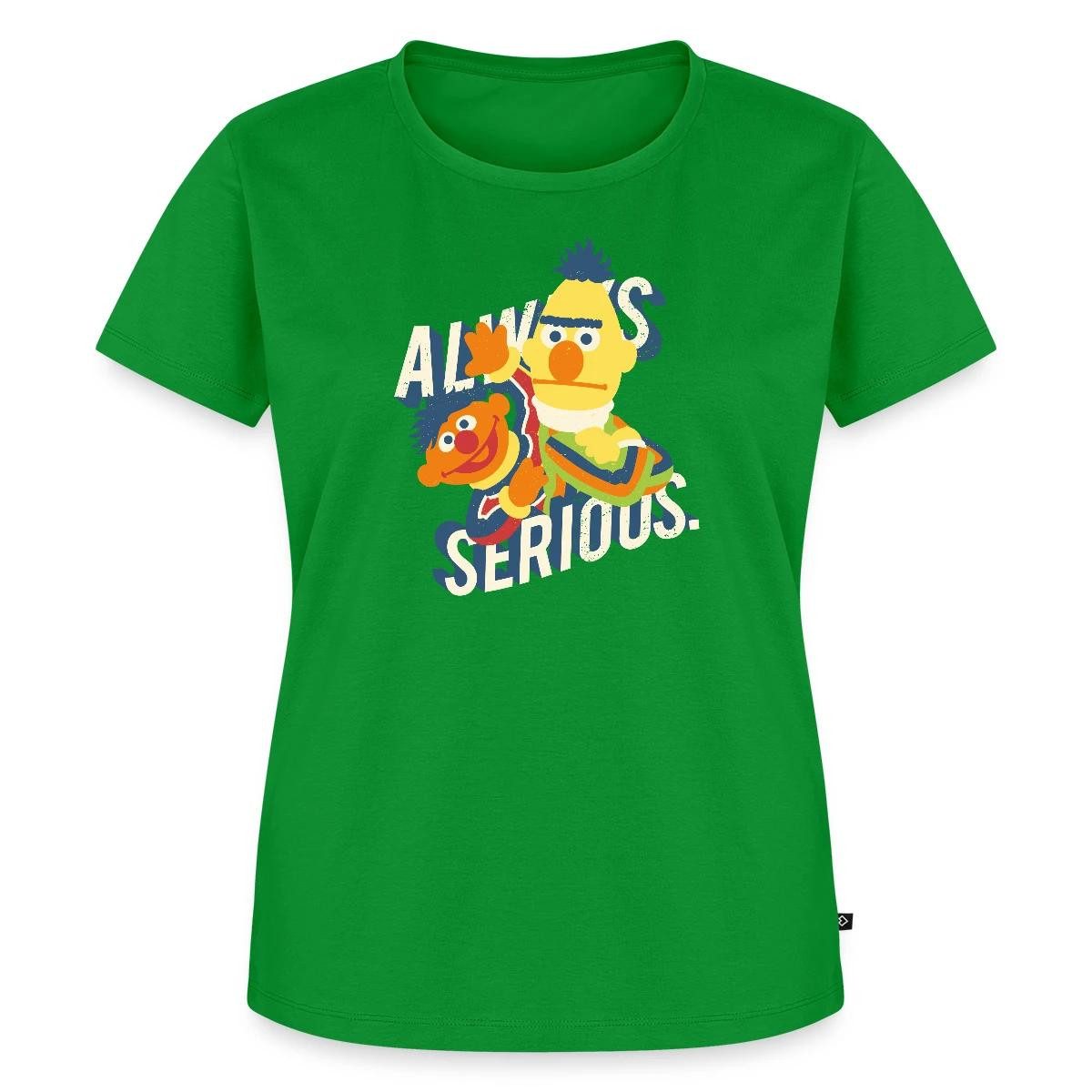 Spreadshirt T-Shirt Sesamstraße Always Serious Frauen Premium T-Shirt (1-tlg)