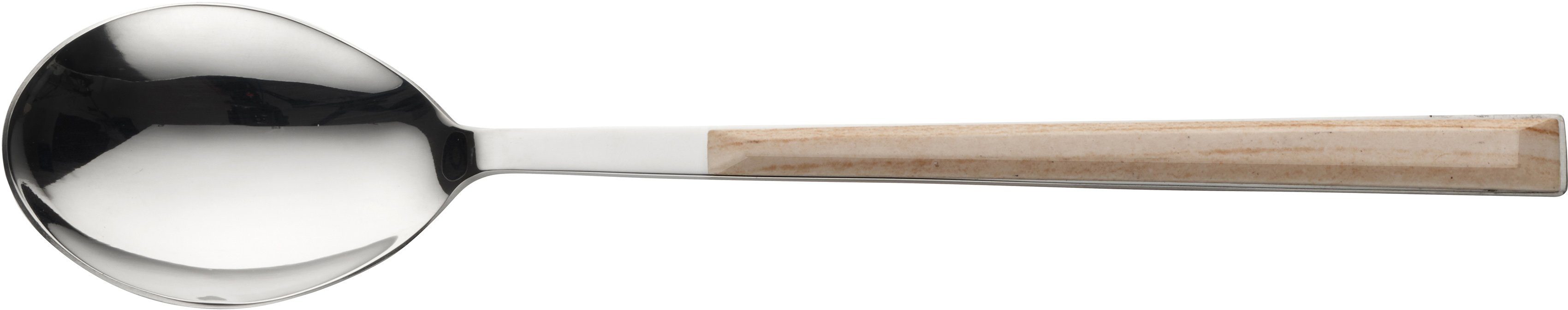 PINTINOX Kaffeelöffel Sushi Moka (6 Stück), Edelstahl 18/0 mit ABS Kunststoffgriff in Holzoptik