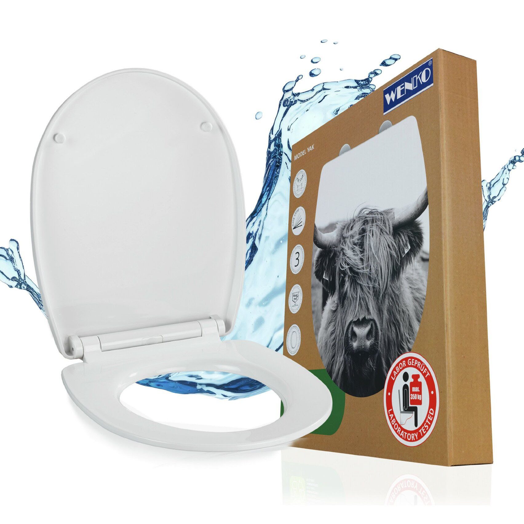 WENKO WC-Sitz Yak, mit Softclose, aus Thermoplast
