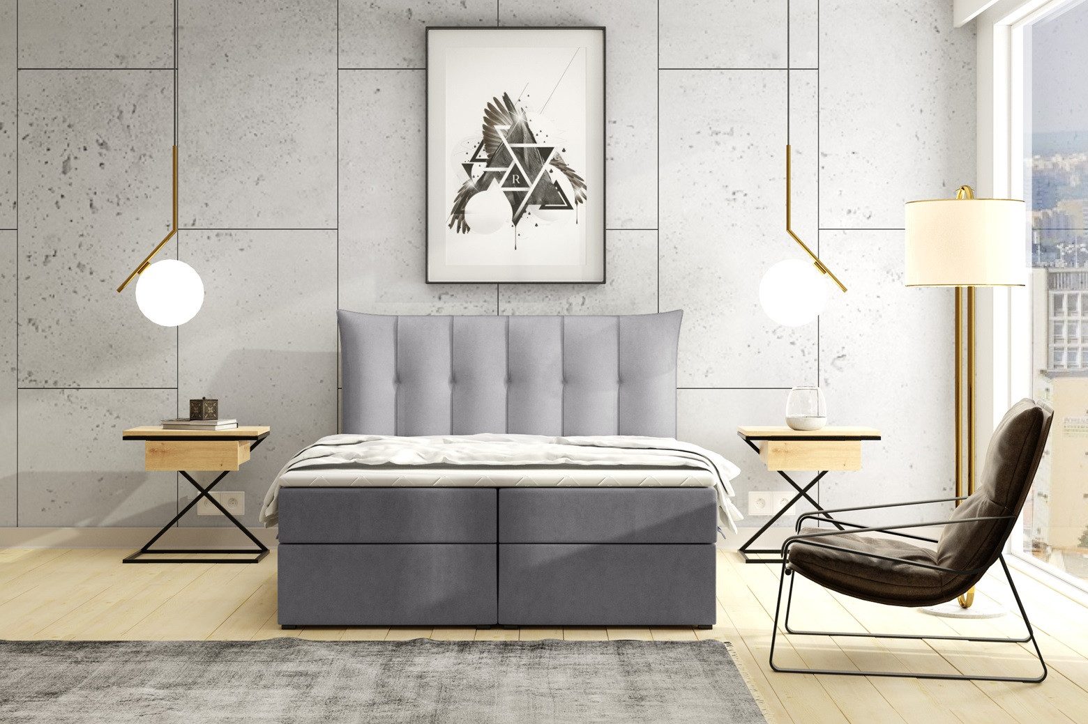 Labett Boxspringbett mit Bettkasten & H3/H4 günstig online kaufen