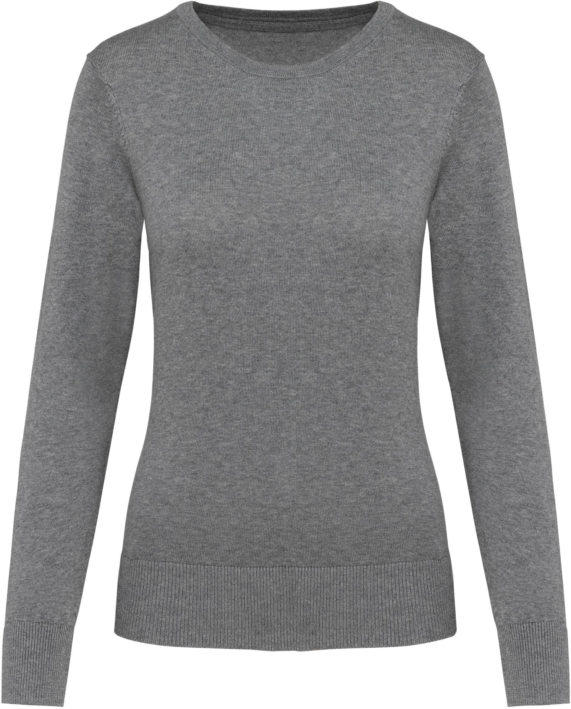 Kariban Sweatshirt Supima®-Damenpullover mit Rundhalsausschnitt