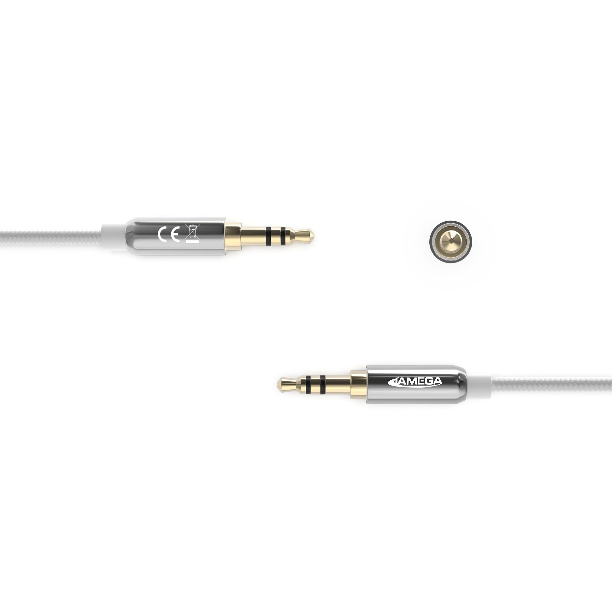 JAMEGA AUX Kabel 3,5mm Klinke-Stecker Klinken Stereo für iPhone TV Boxen Audio-Kabel, Aux Klinkenstecker, Klinkenstecker (100 cm)