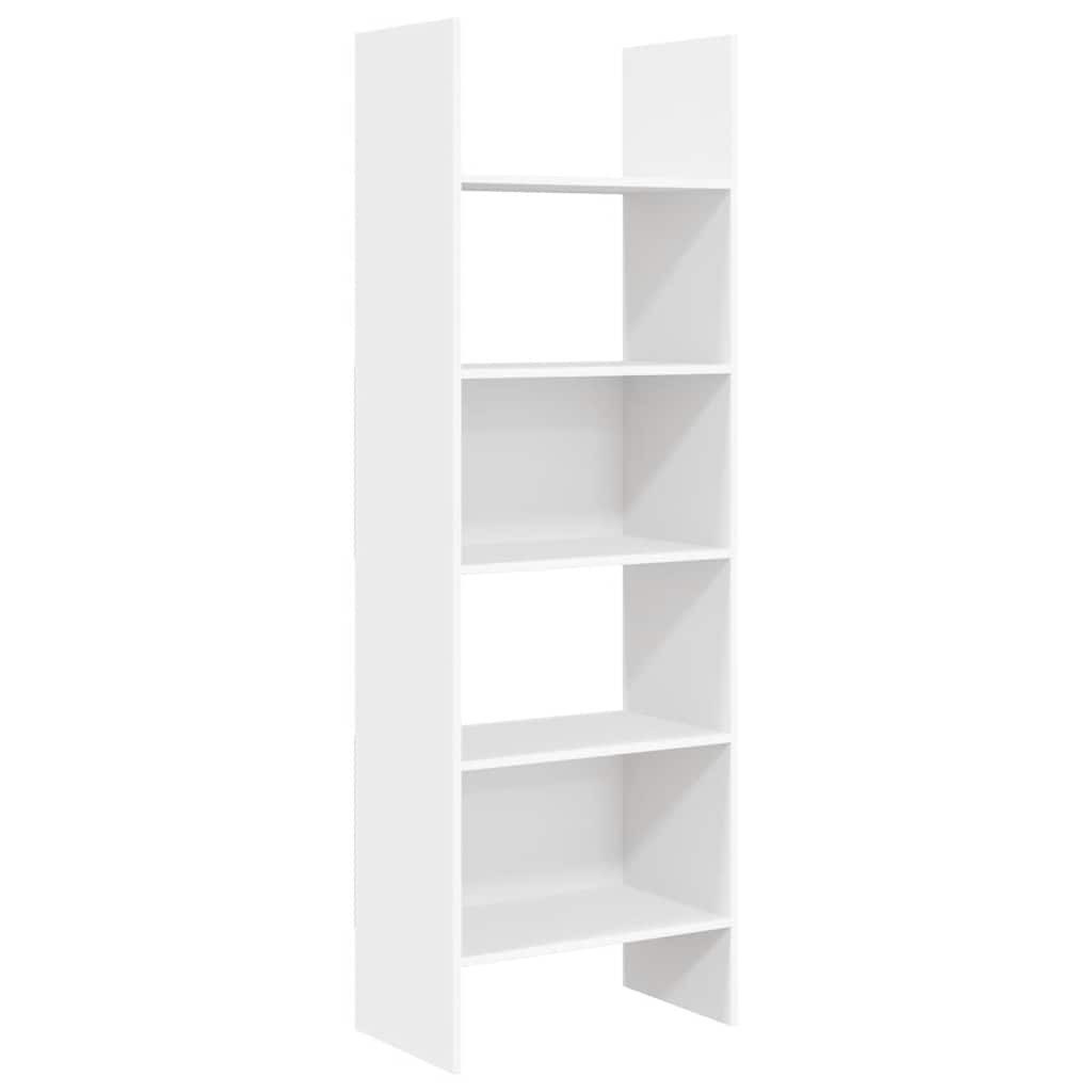 furnicato Bücherregal Bücherschrank Weiß 60 x 35 x 180 cm mit 5 Fächern, 1-tlg., Regal aus Holzwerkstoff mit 5 Fächern für dein Zuhause im Wohnzimmer