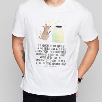 Mr. & Mrs. Panda T-Shirt Maus Sterne - Weiß - Geschenk, Tshirt, gute Laune, Lustiges T-Shirt, (1-tlg)