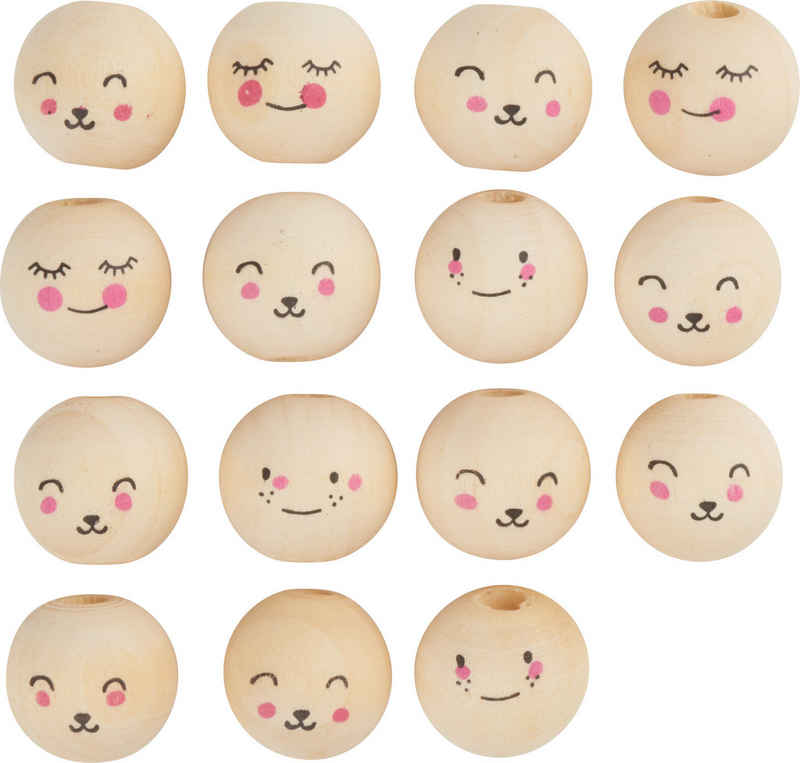 Folia Dekofigur Cute Faces (15 St), 15 Stück