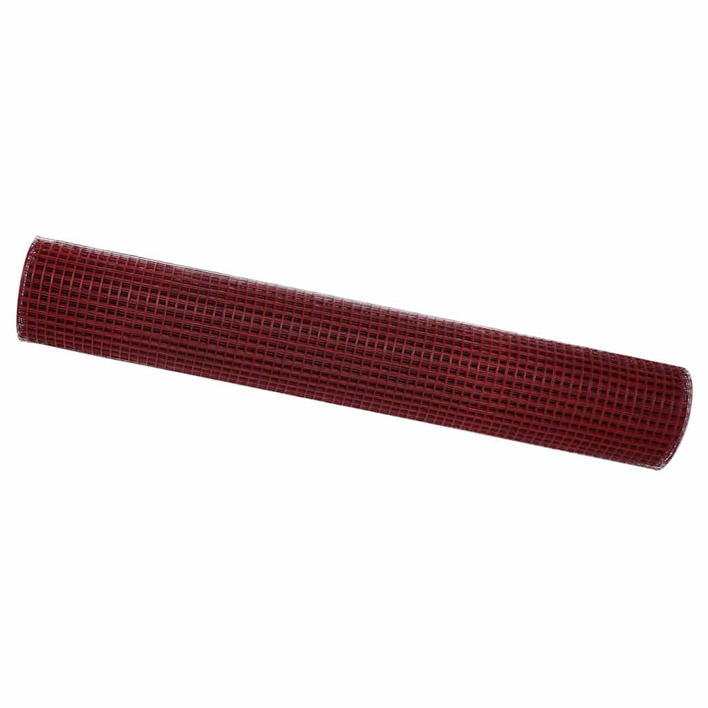 vidaXL Gartenzaun Doppelstabmattenzaun 1000 x 150 cm Rot, (1-St)