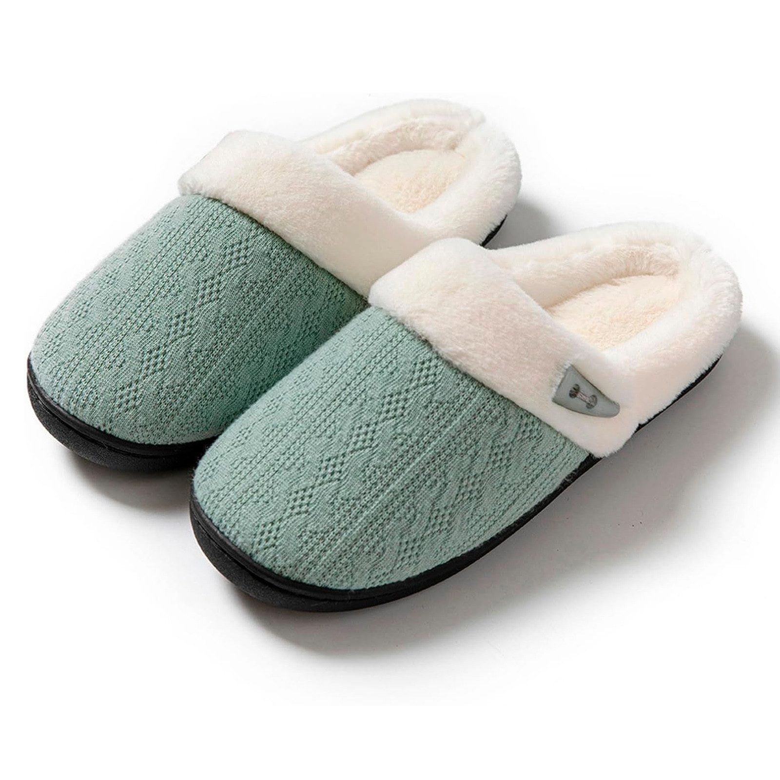 HAUSS SPOLE Homeslipper mit unisex Plüschpantoffeln Freizeitpantoffeln Grün 46-47 Plüsch Hausschuhe (Gummisohle für komfortables Gehen im Innenbereich, 1-tlg., atmungsaktivem Strickstoff mit hochdichtem Memory-Schaum) Unisex-Hausschuhe ideal für täglichen Indoor-Gebrauch