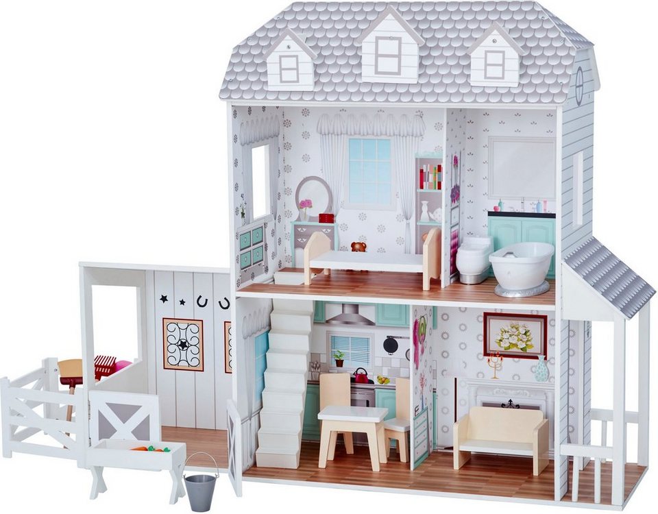 TEAMSON™ KIDS Puppenhaus Holzspielzeug, Olivia\'s Little World, Dreamland  Farm, mit Sound
